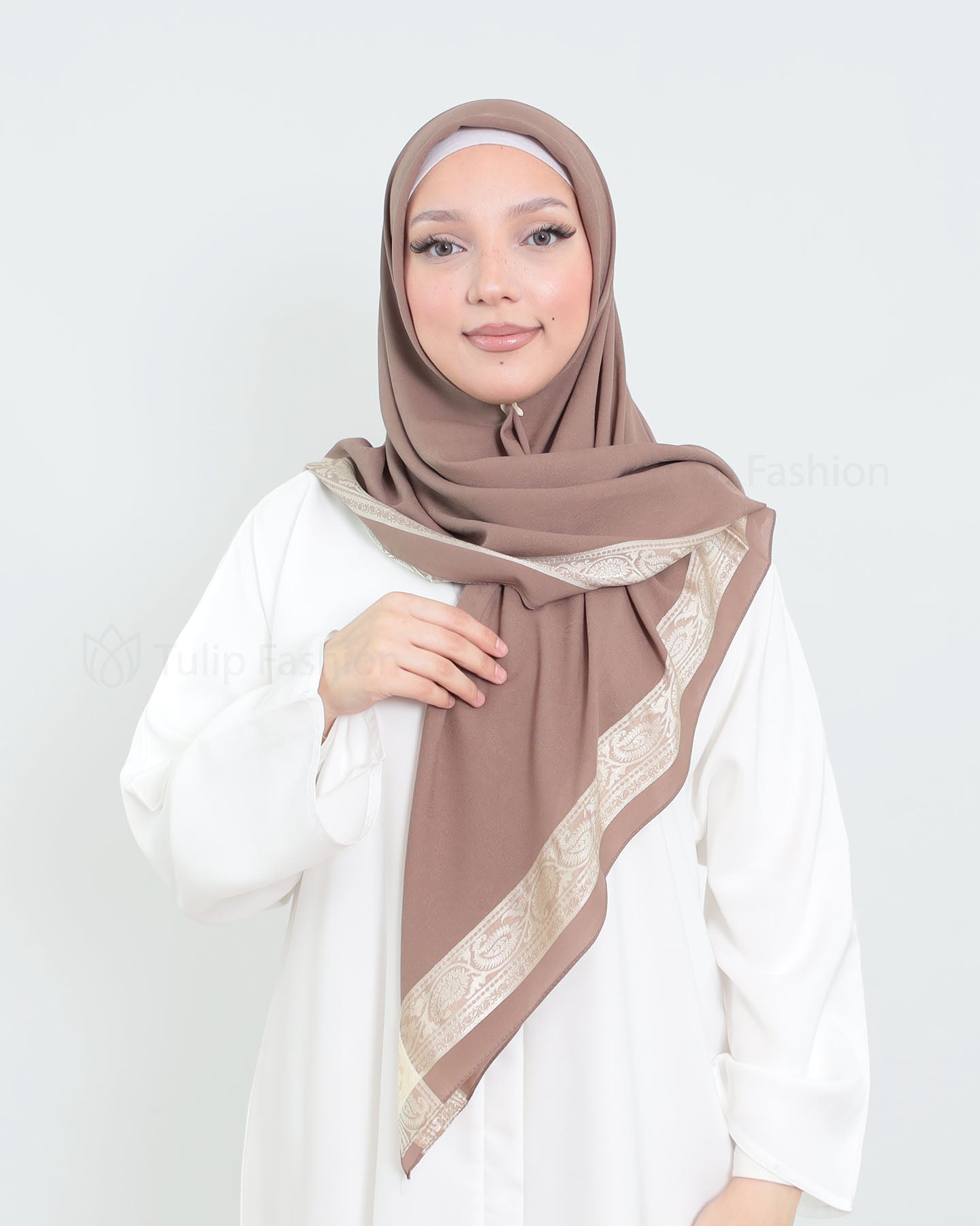 Hijab - Square Chiffon 120 cm - Cocoa Brown