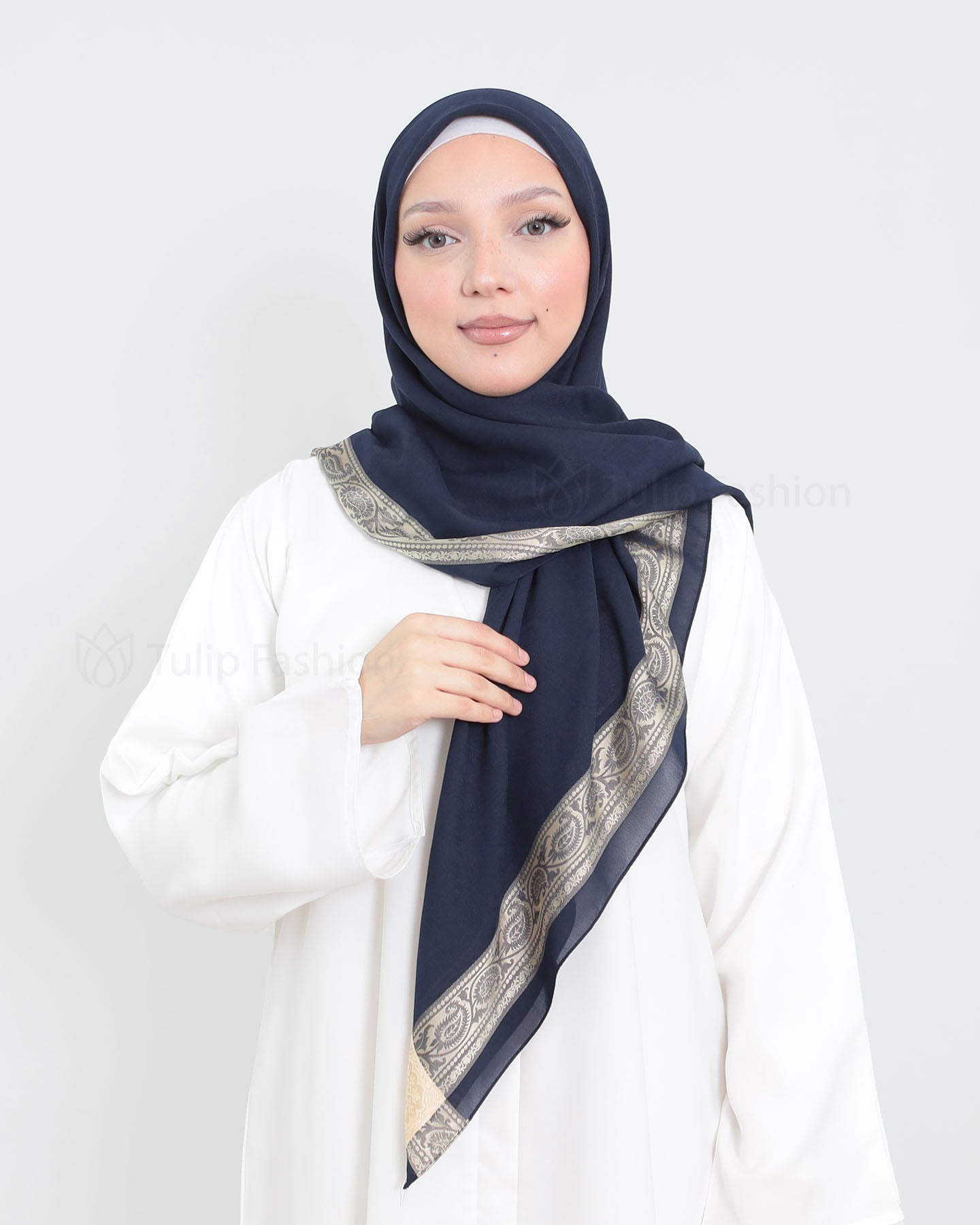 Hijab - Square Chiffon 120 cm - Midnight Blue