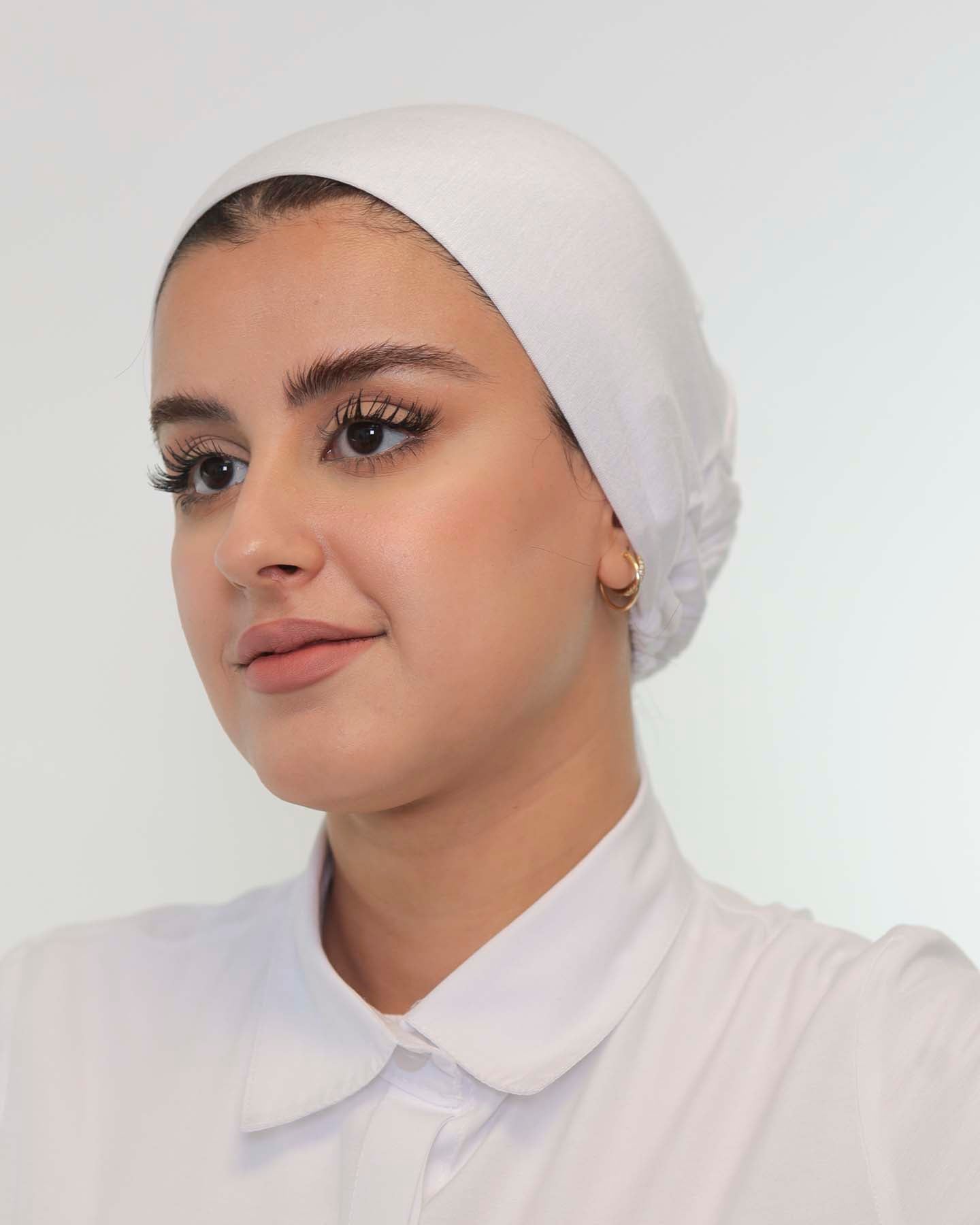 Underscarf - High elastic tie-back - White