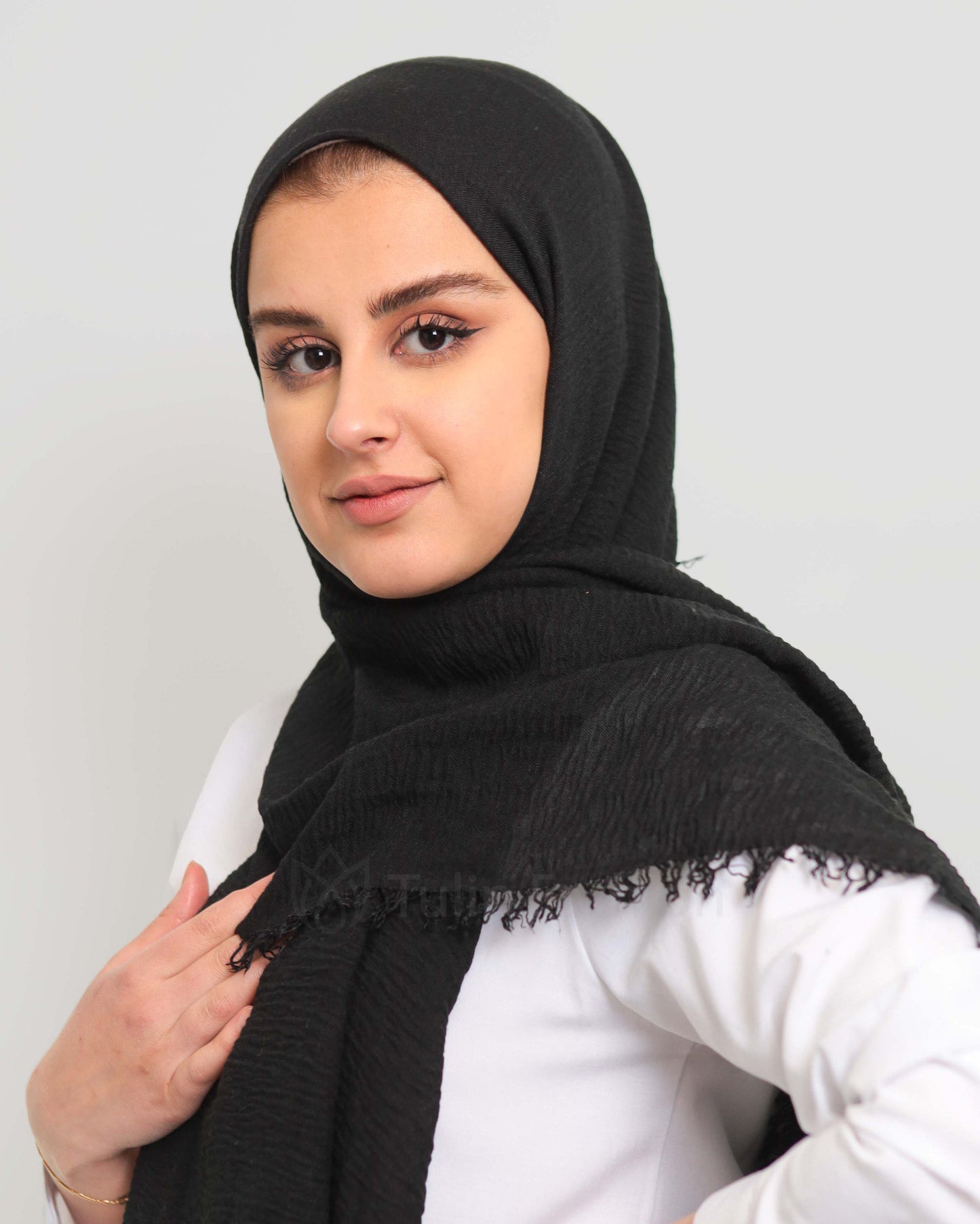 Hijab - Crinkle cotton - Black