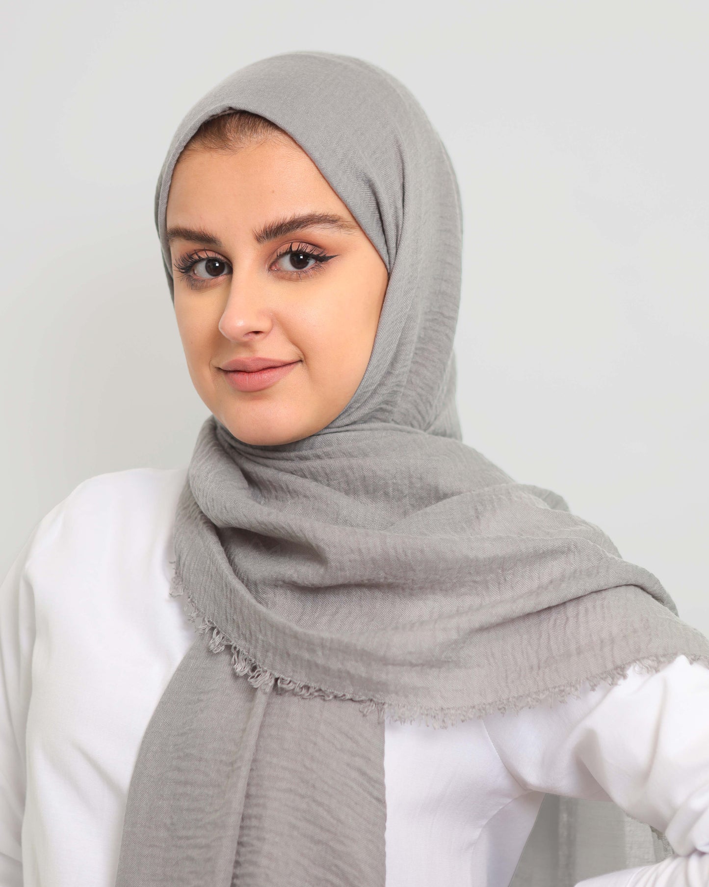 Hijab - Crinkle cotton - Light Gray