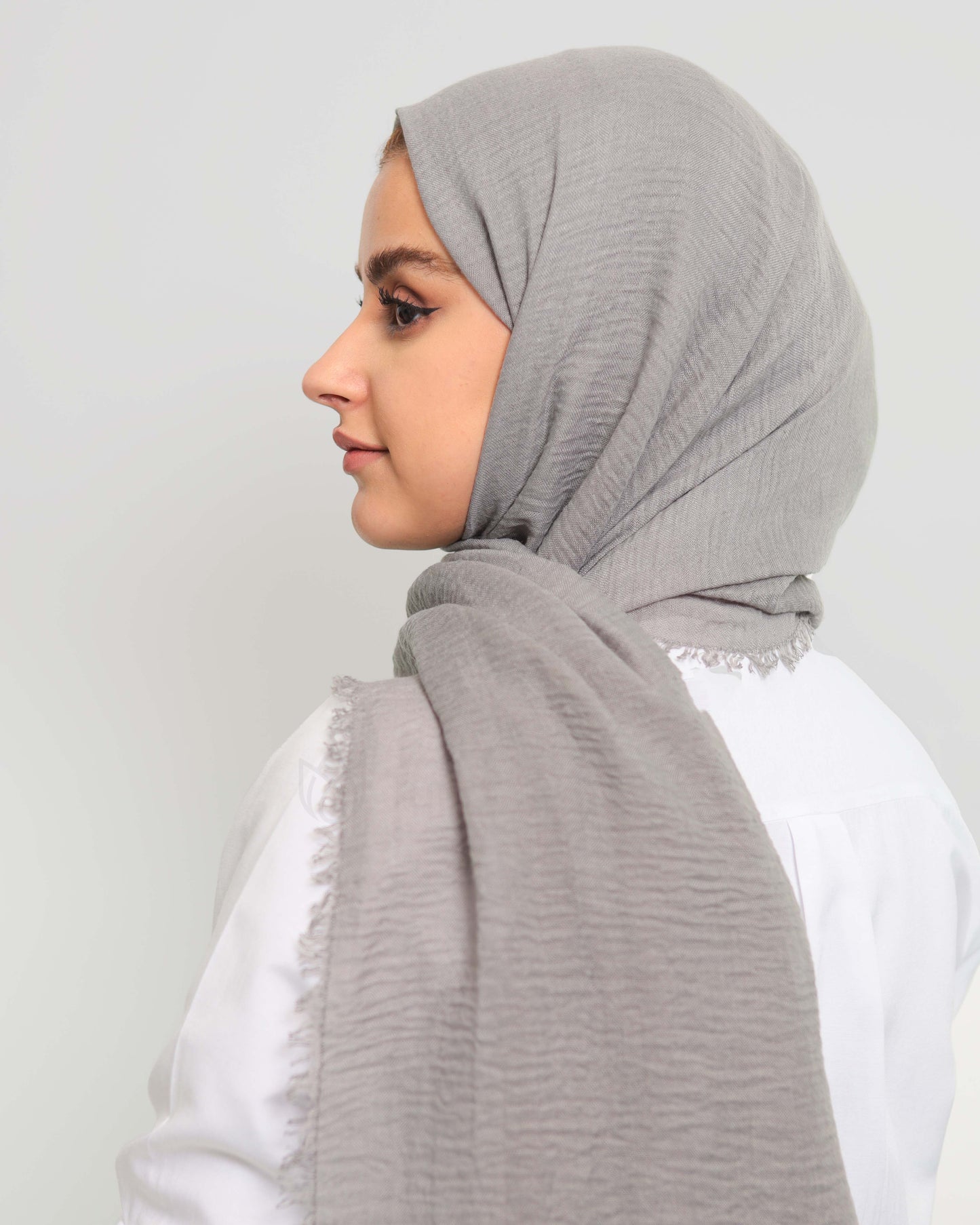 Hijab - Crinkle cotton - Light Gray