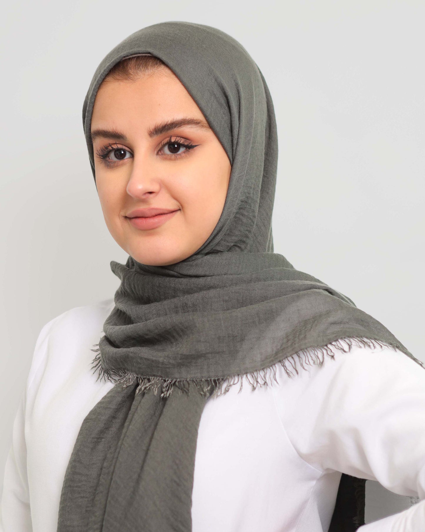 Hijab - Crinkle cotton - Dark Gray