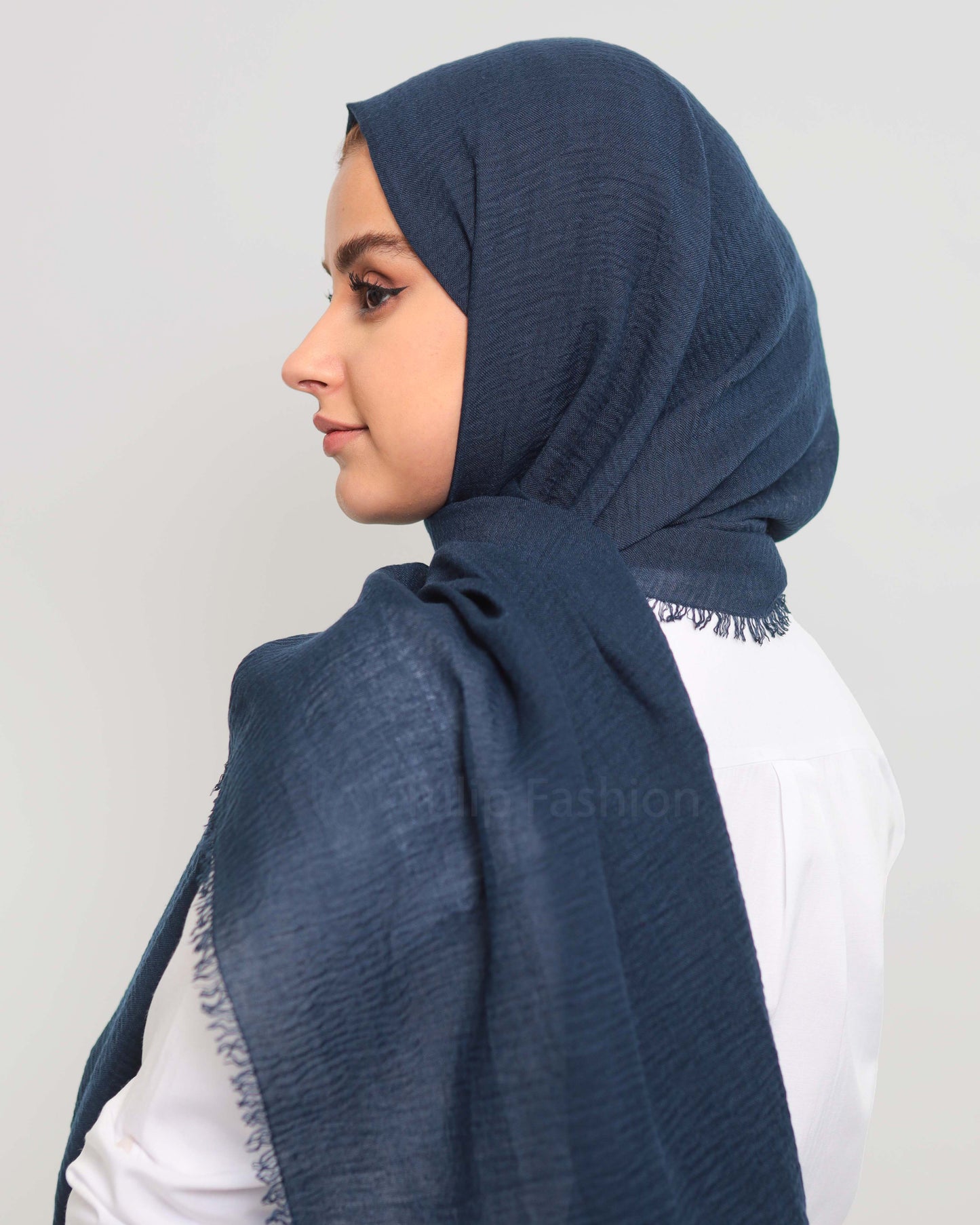 Hijab - Crinkle cotton - Midnight Blue