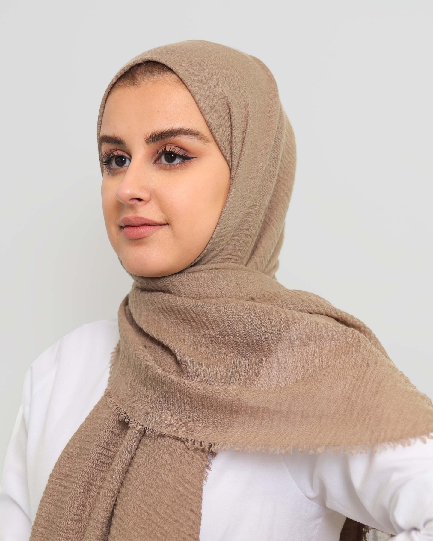 Hijab - Crinkle cotton - Nude Beige