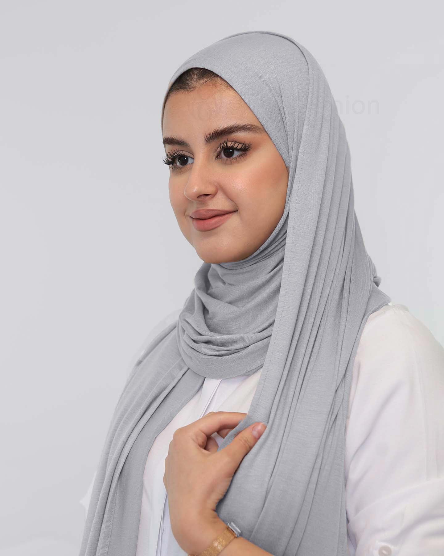 Premium Jersey Hijab - Light Gray