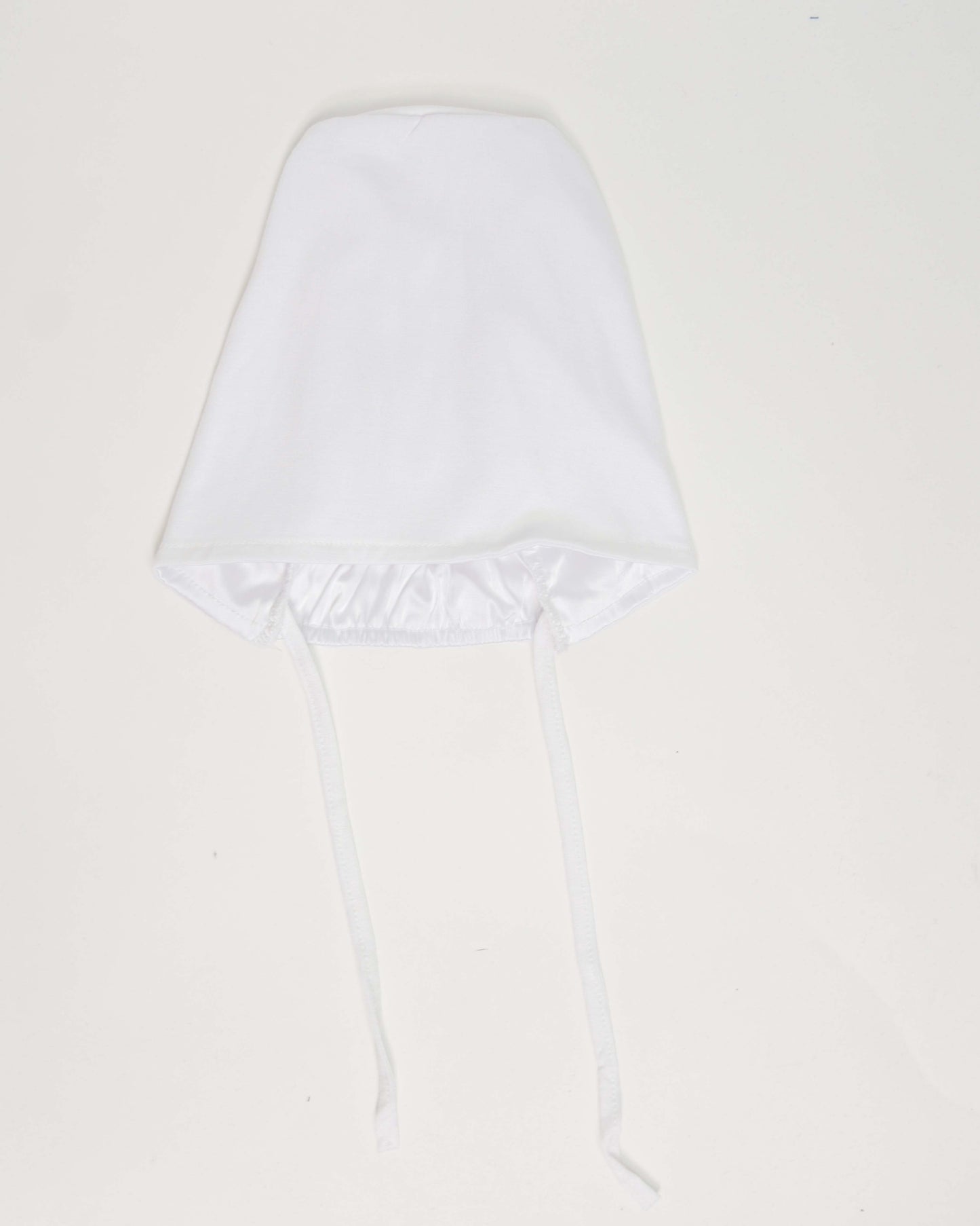 Underscarf - Satin-lining high elastic tie-back - White