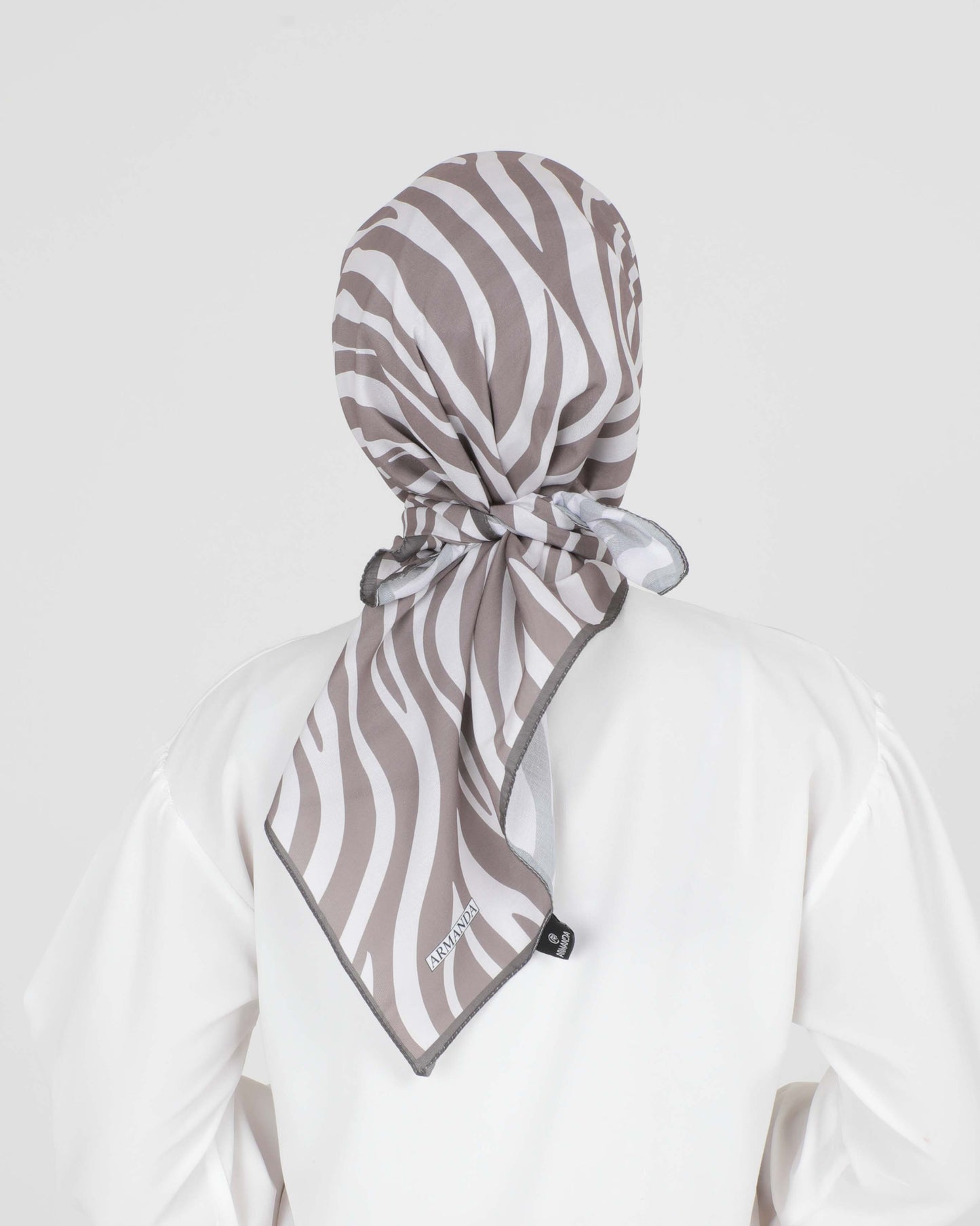 Hijab - Square Zebra - taupe