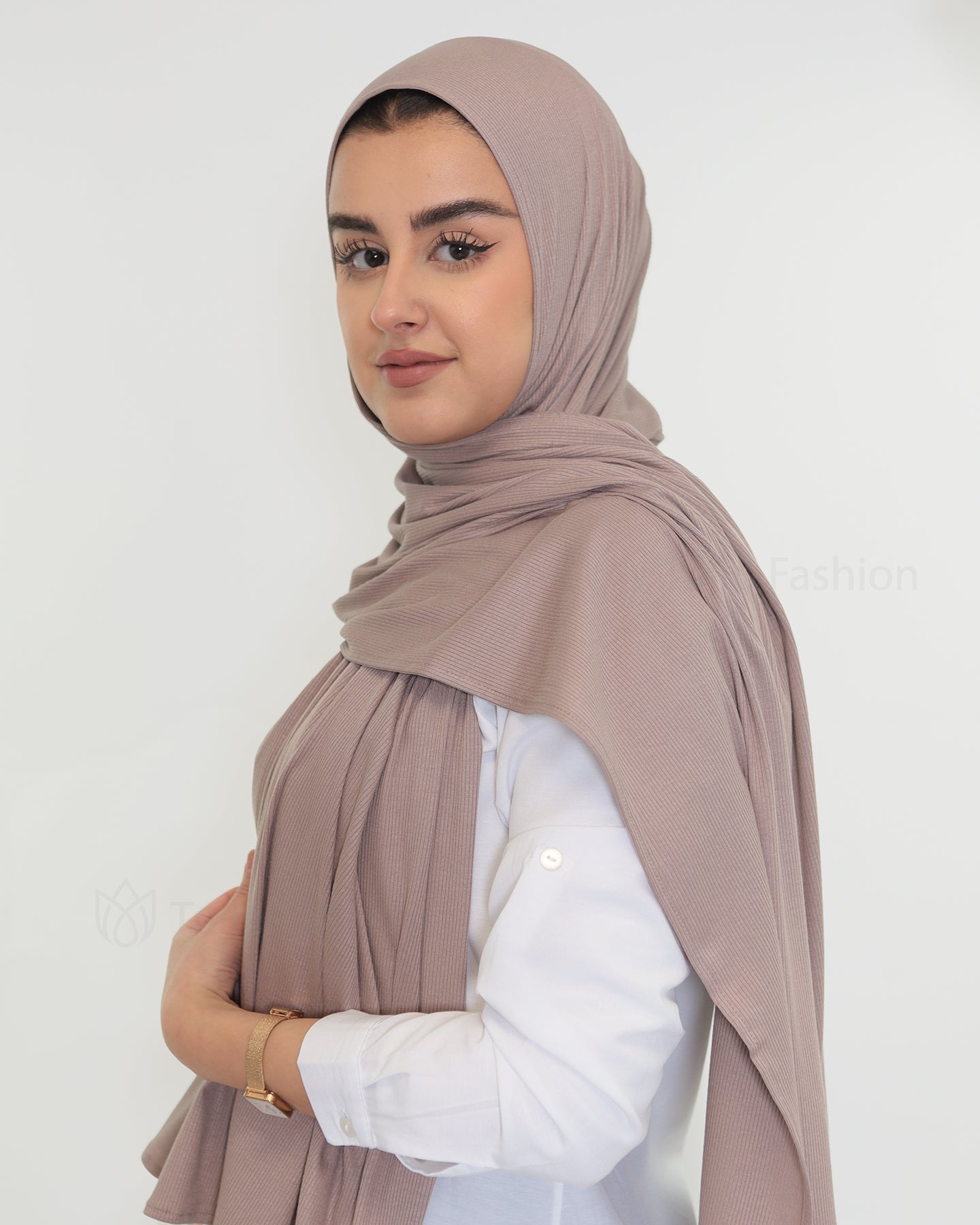 Hijab - Bamboo Ribbed Jersey - Old Mauve