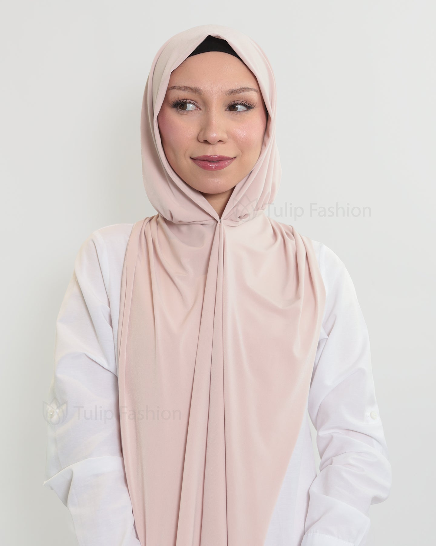 Hijab - Instant Lycra - Powder Pink