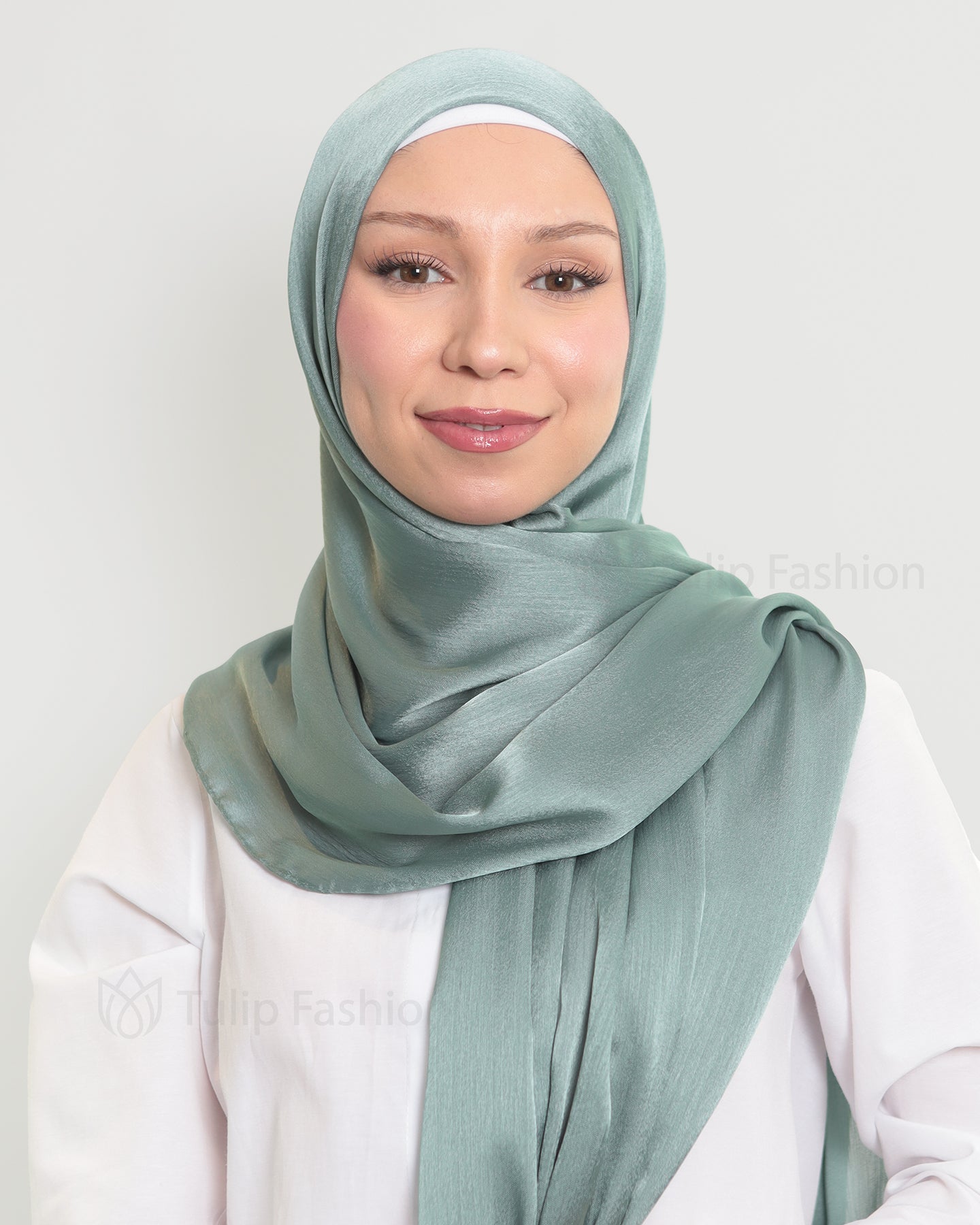 Hijab - Metallic Satin - Green