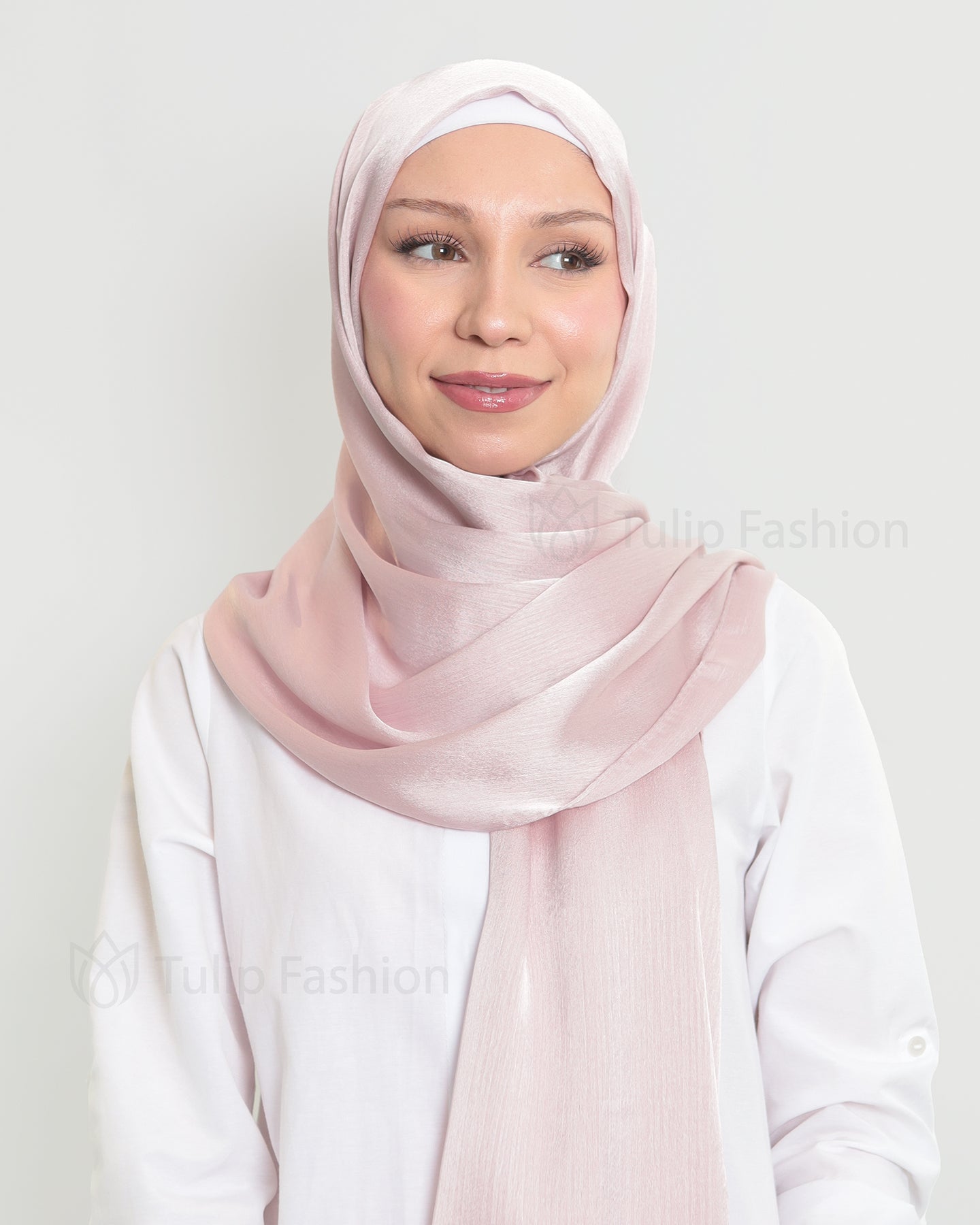 Hijab - Metallic Satin - Light Purple