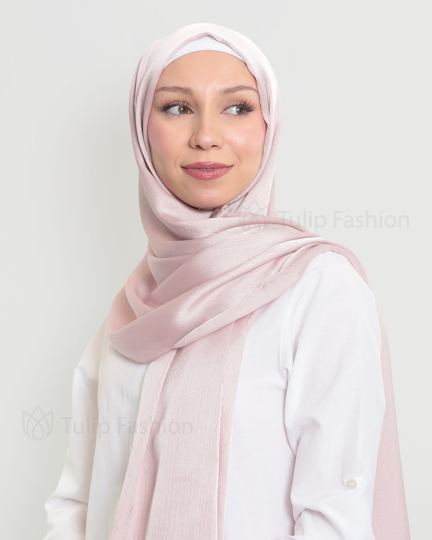 Hijab - Metallic Satin - Light Purple
