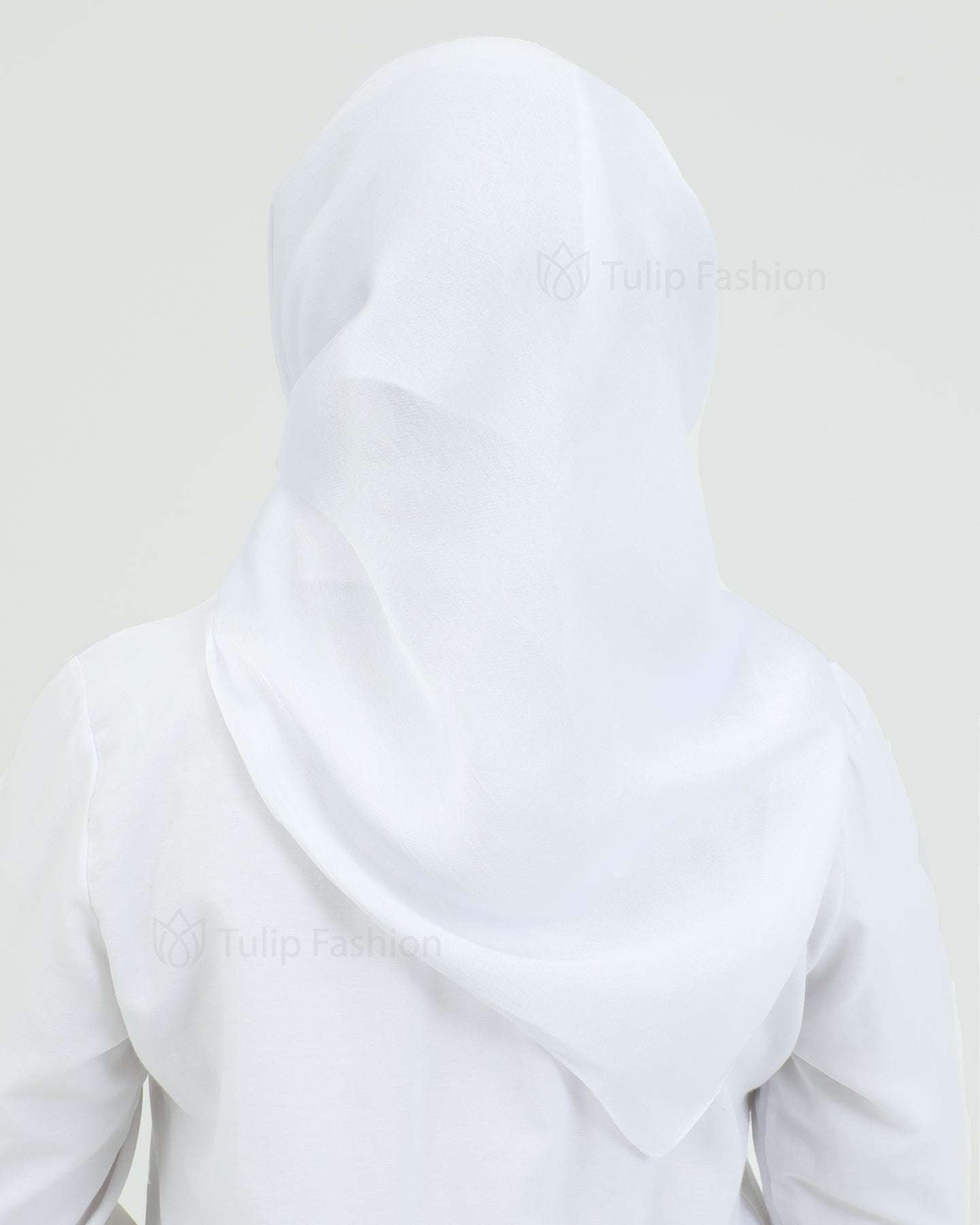 Hijab - Square Satin 95 cm - White