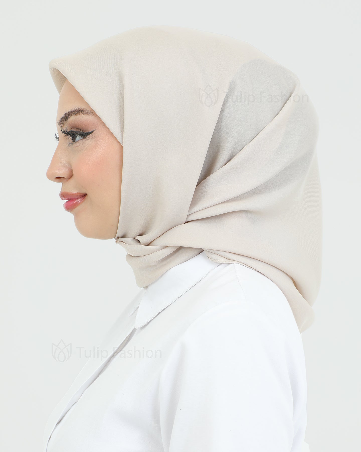 Hijab - Square Satin 95 cm - Beige