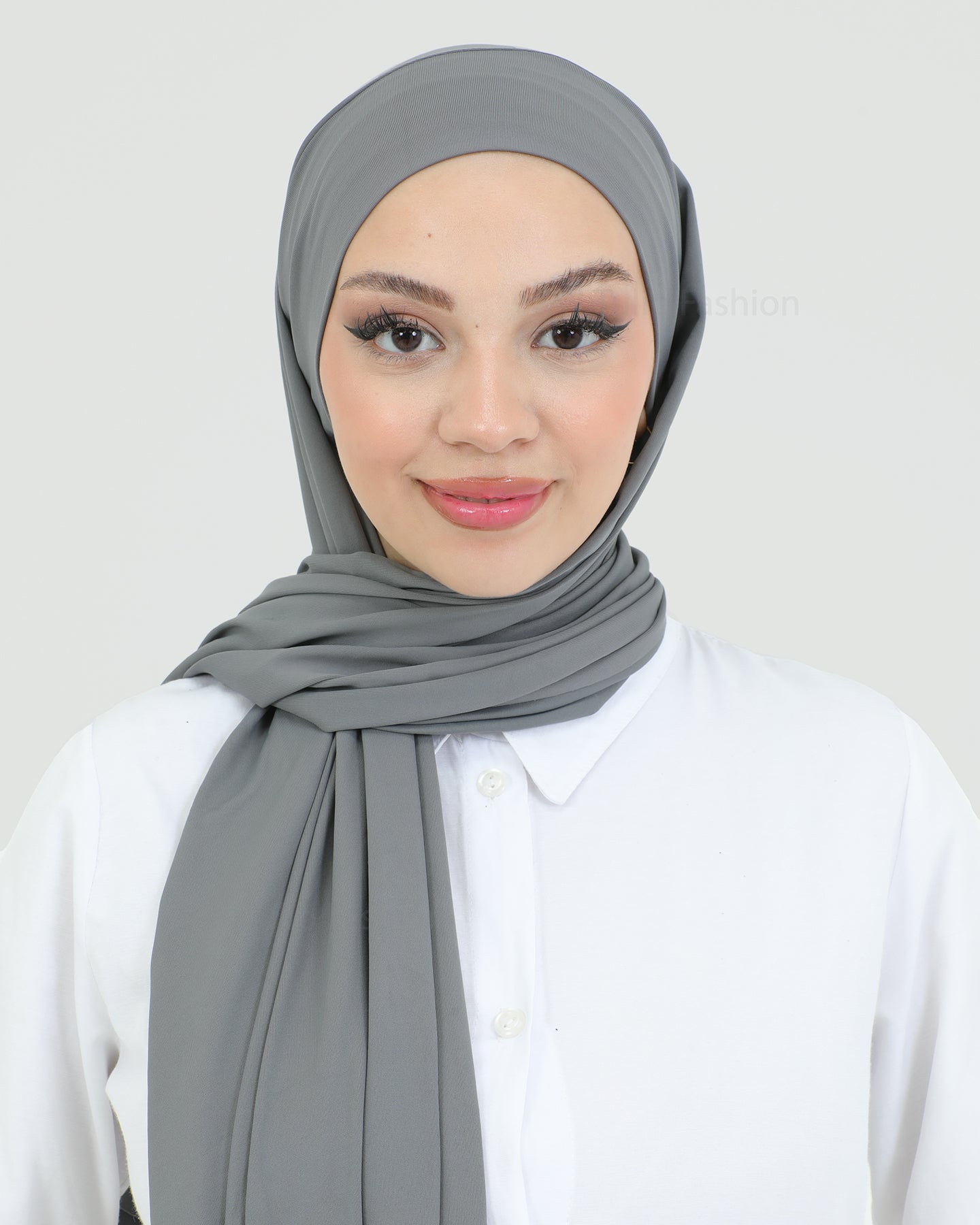 Hijab - Instant lycra with band - Dark Gray