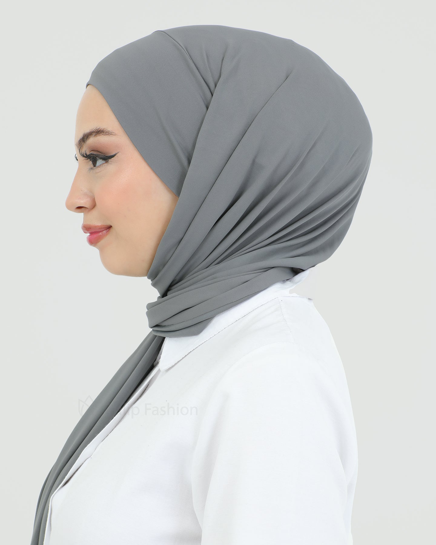 Hijab - Instant lycra with band - Dark Gray