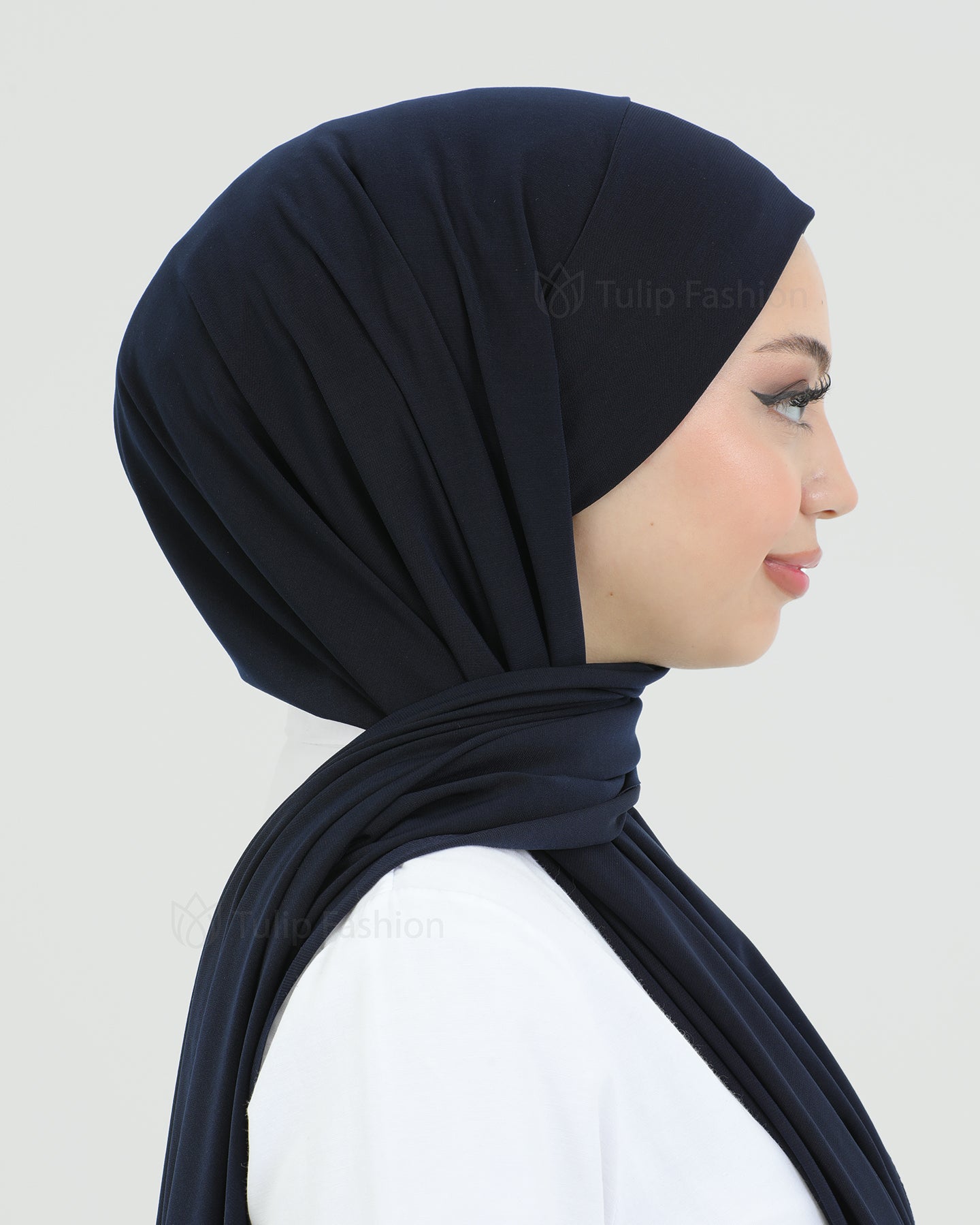 Hijab - Instant lycra with band - Midnight Blue