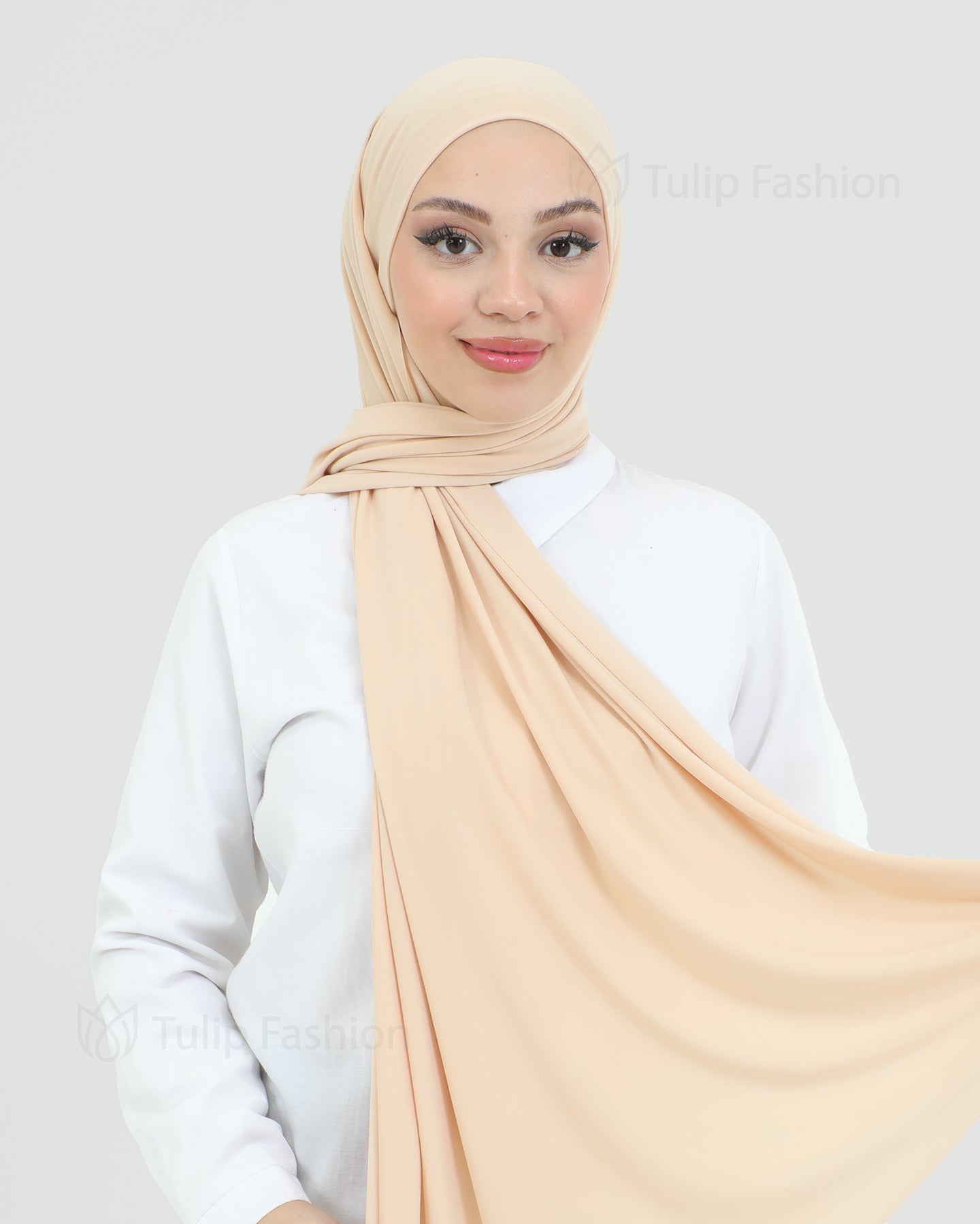 Hijab - Instant lycra with band - Camel Beige