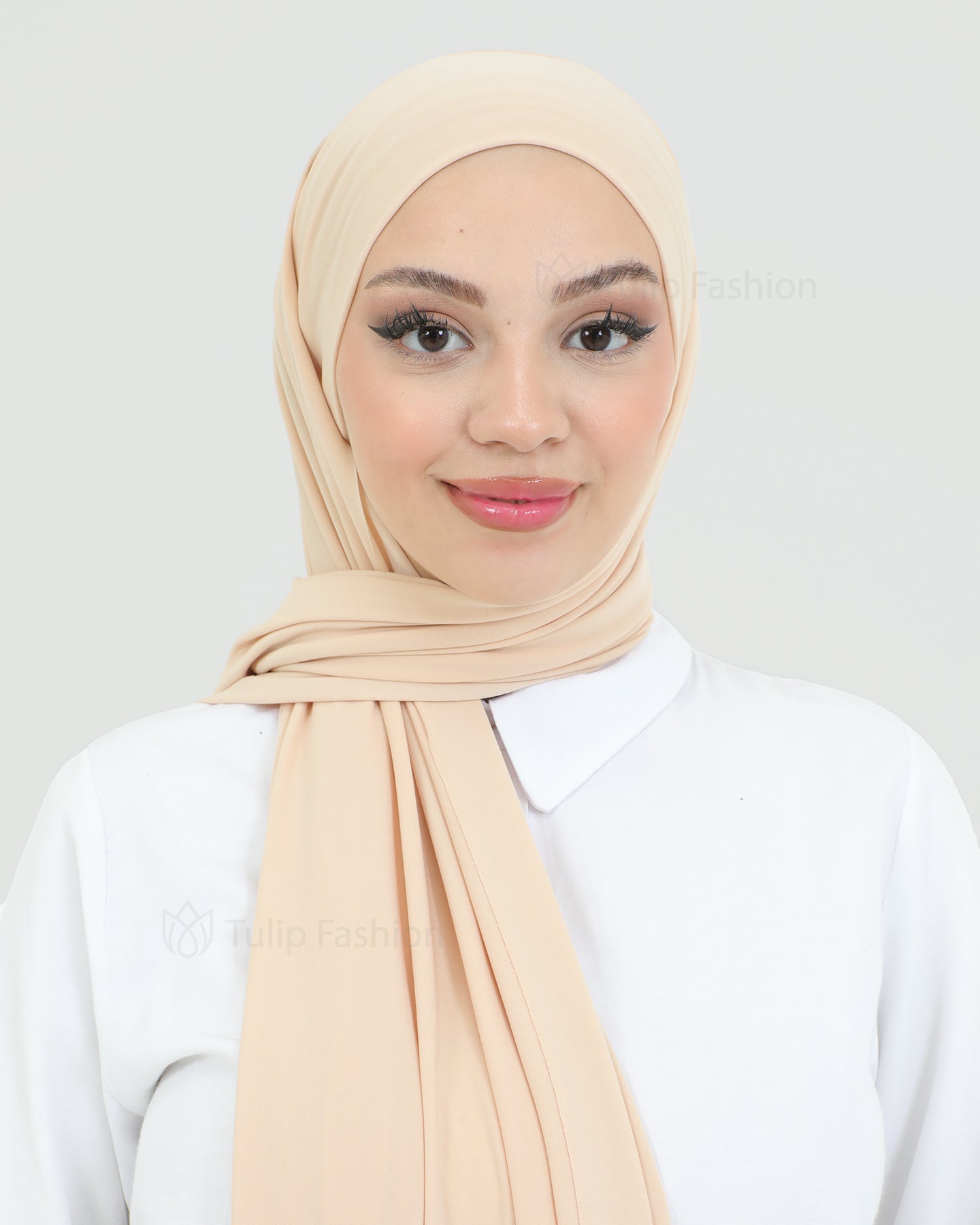 Hijab - Instant lycra with band - Camel Beige
