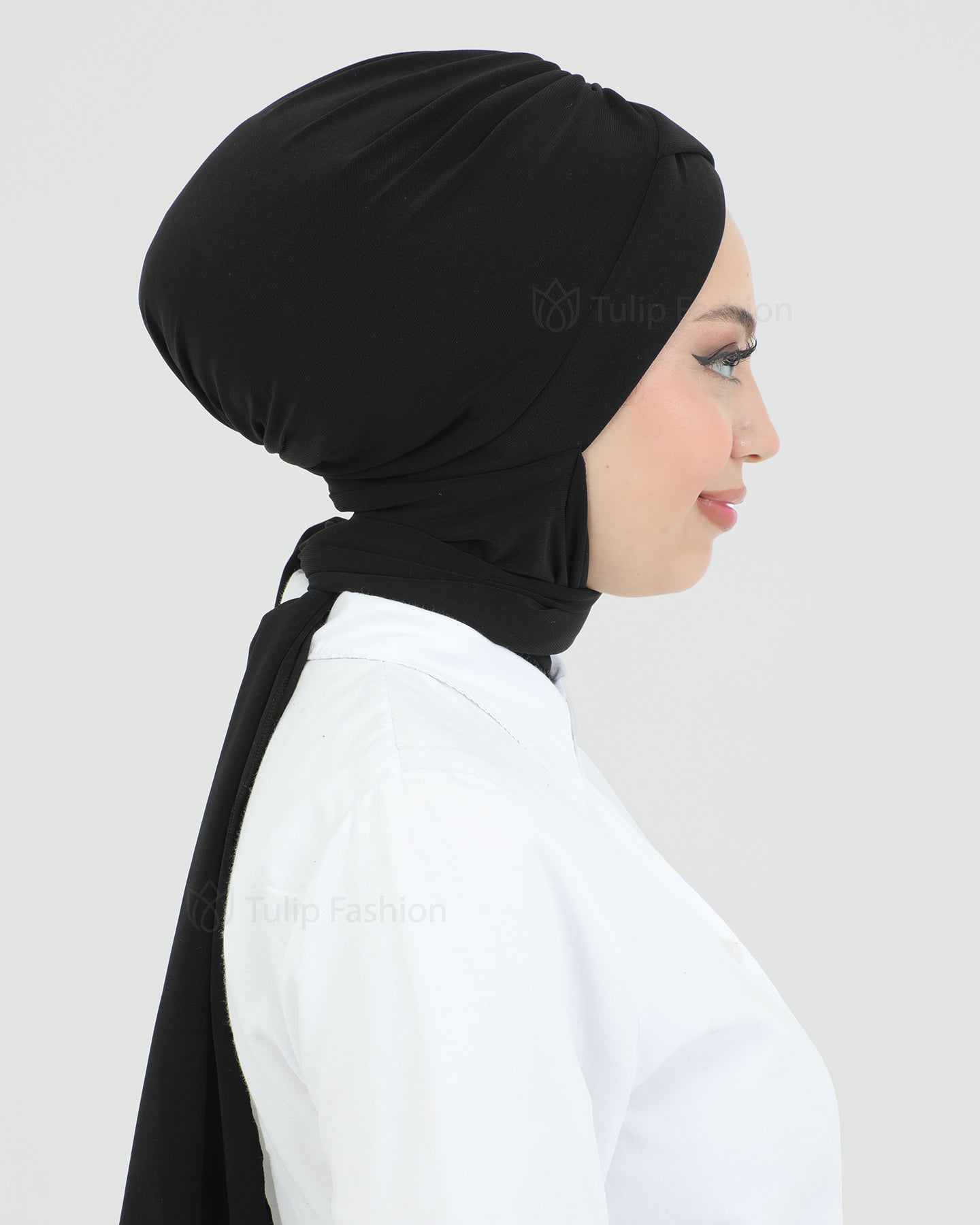 Turban with shawl - Tulin - Black