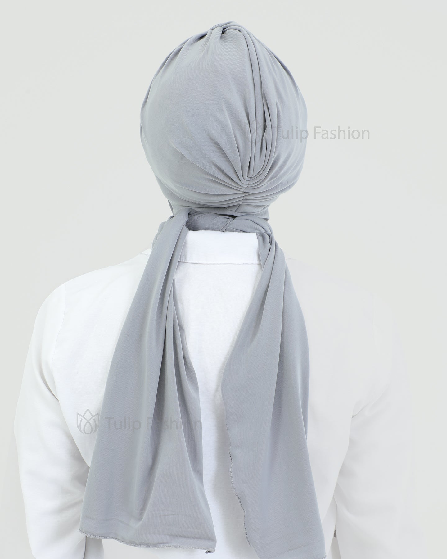 Turban with shawl - Tulin - Gray