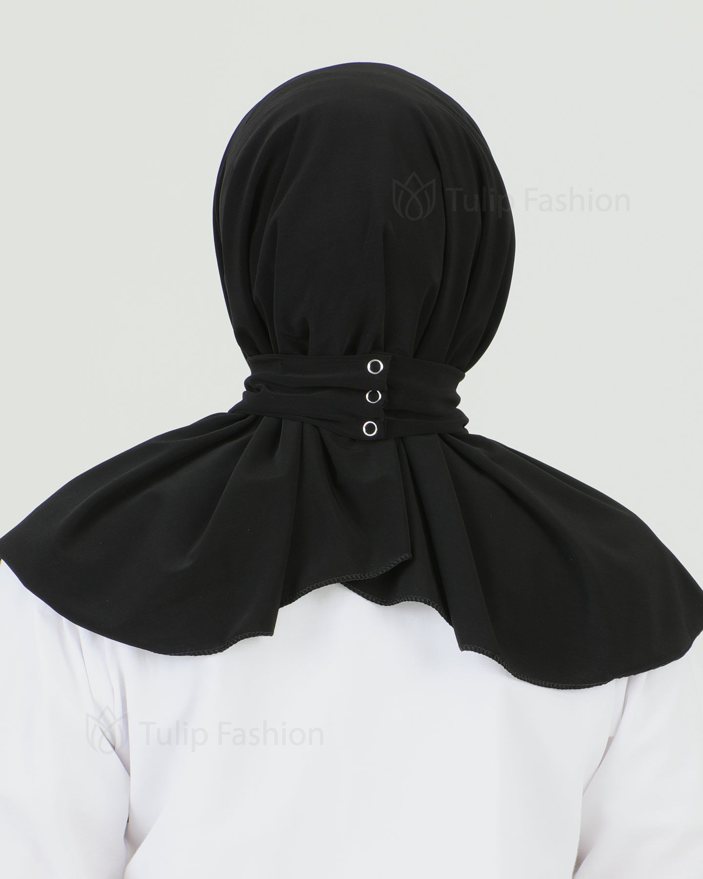 Hijab - Instant Lycra Leaf - Black