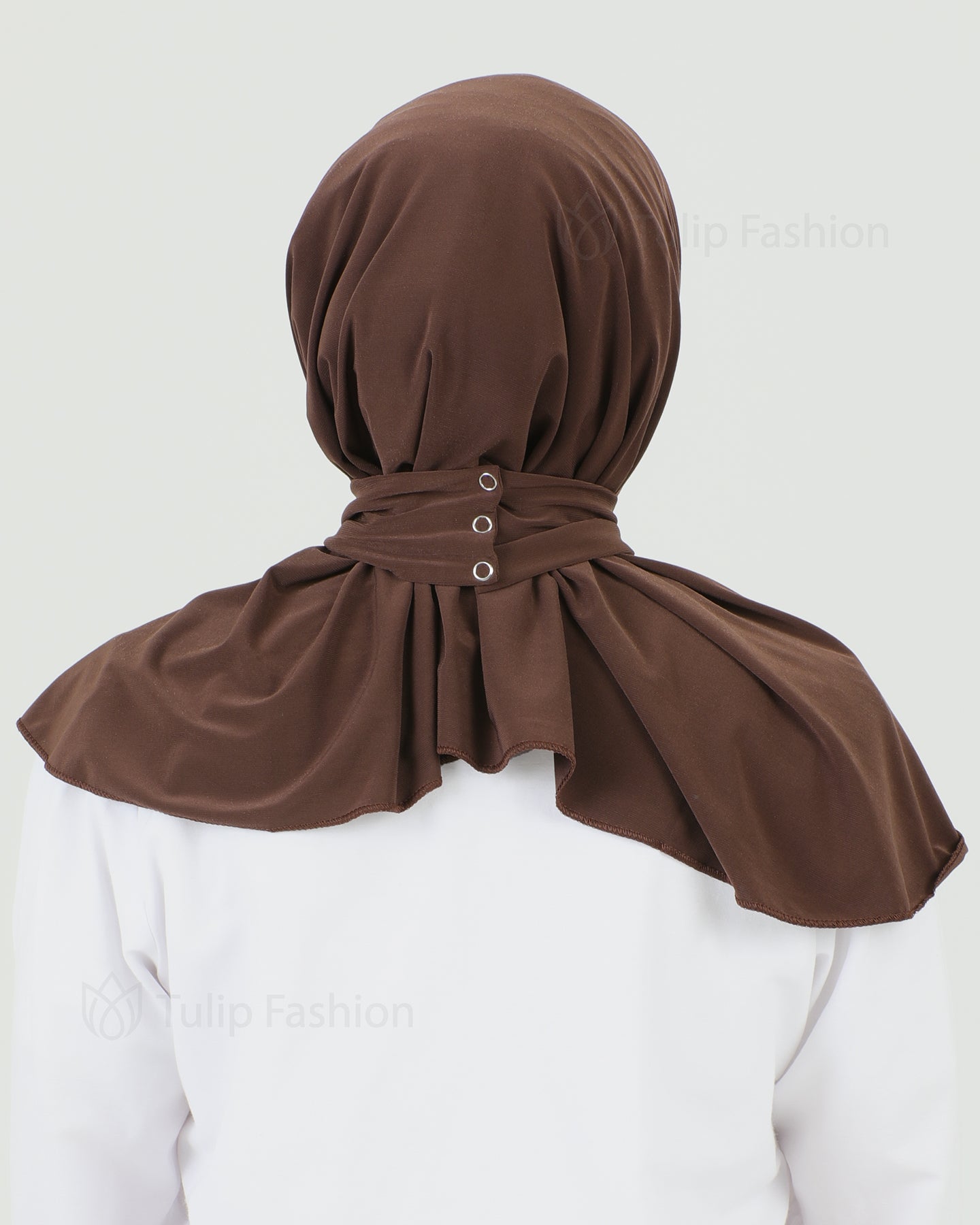 Hijab - Instant Lycra Leaf - Dark Brown