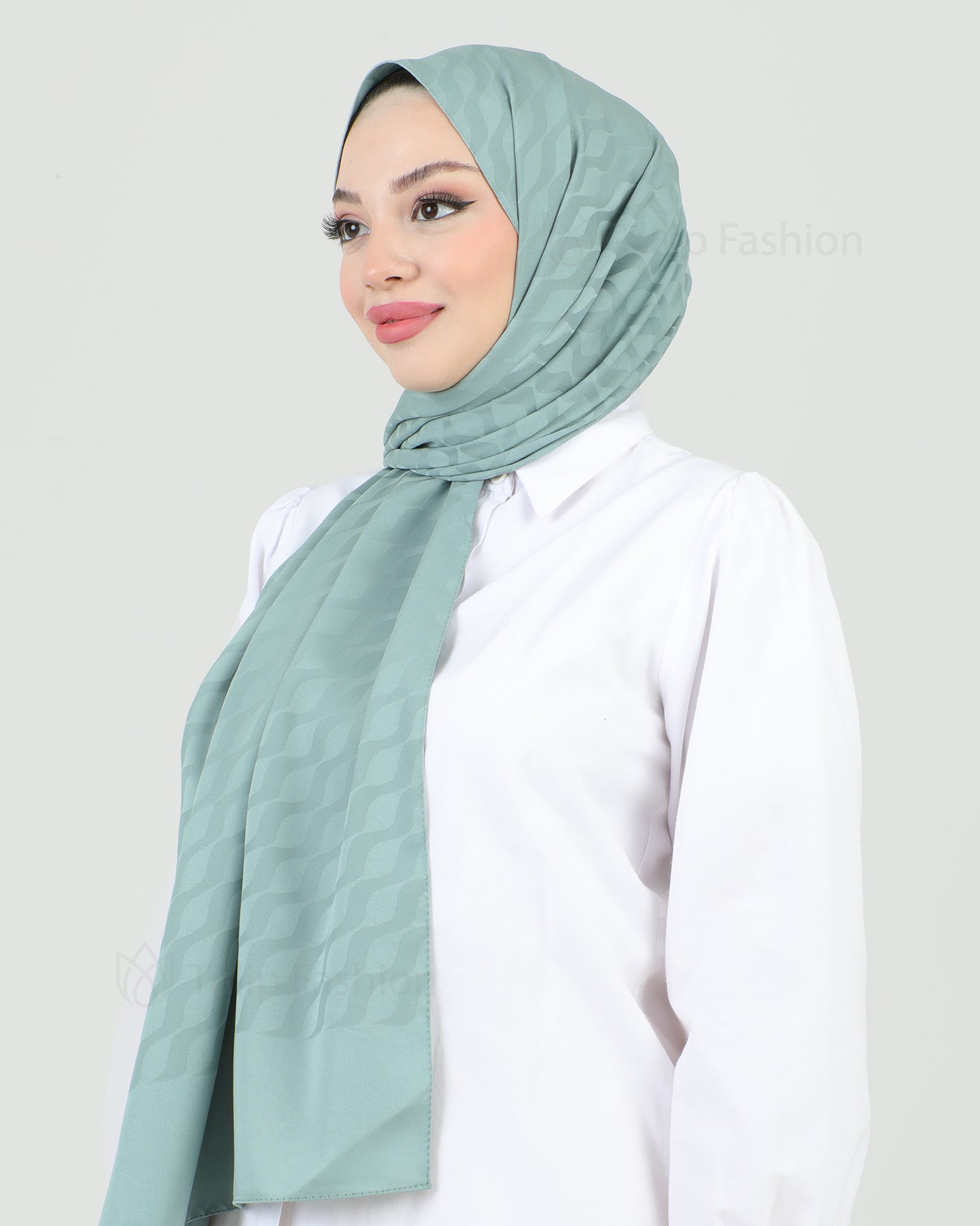 Hijab - Satin Waves - Green