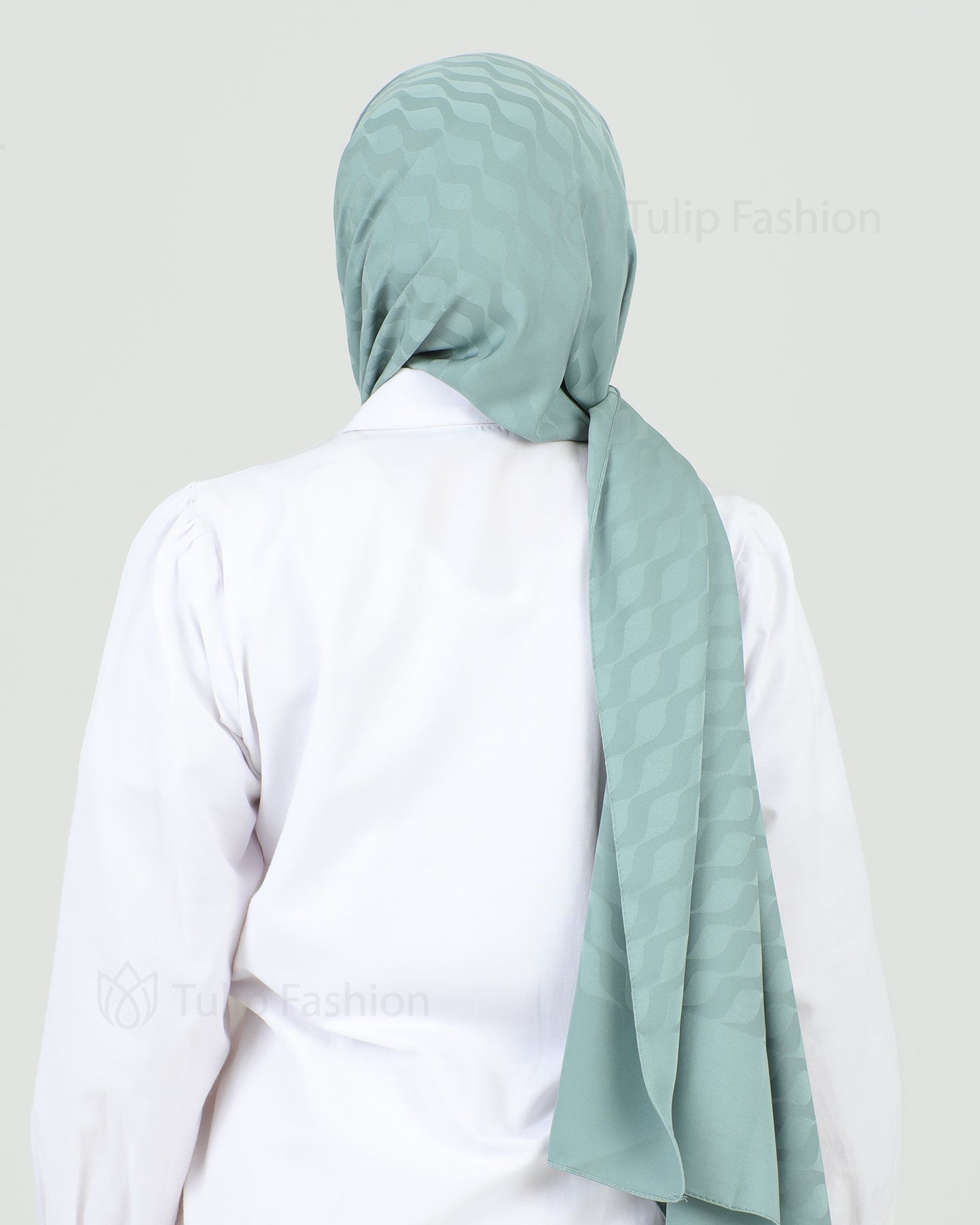 Hijab - Satin Waves - Green