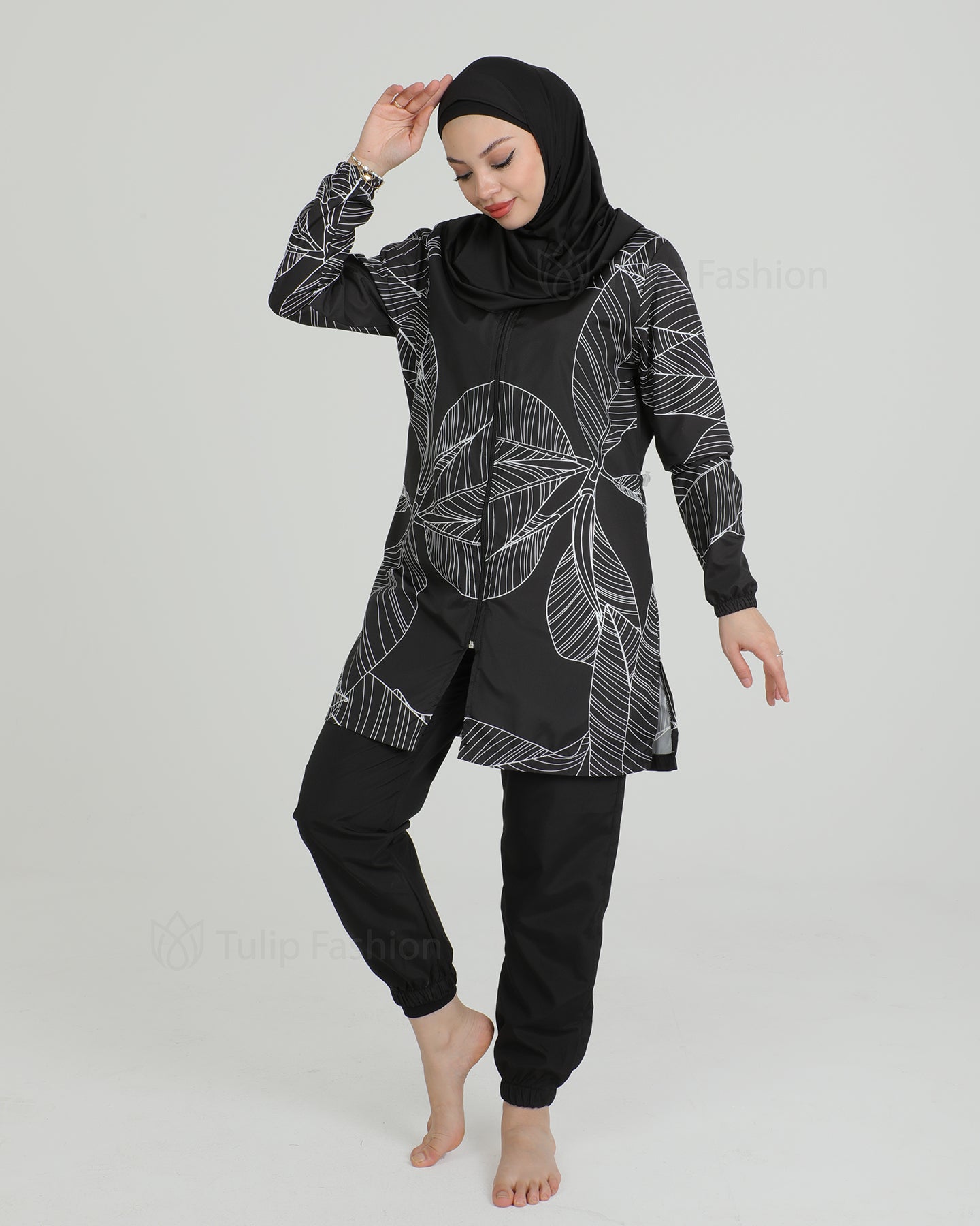 Muslim Swimsuit with hijab - Black