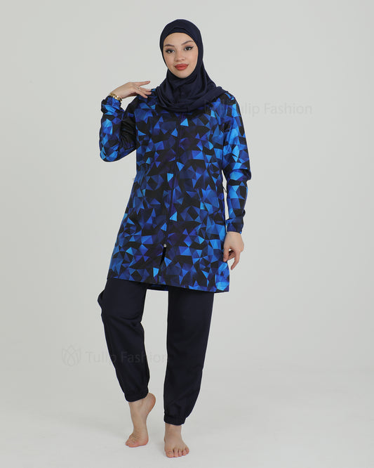 Muslim Swimsuit with hijab - Midnight Blue