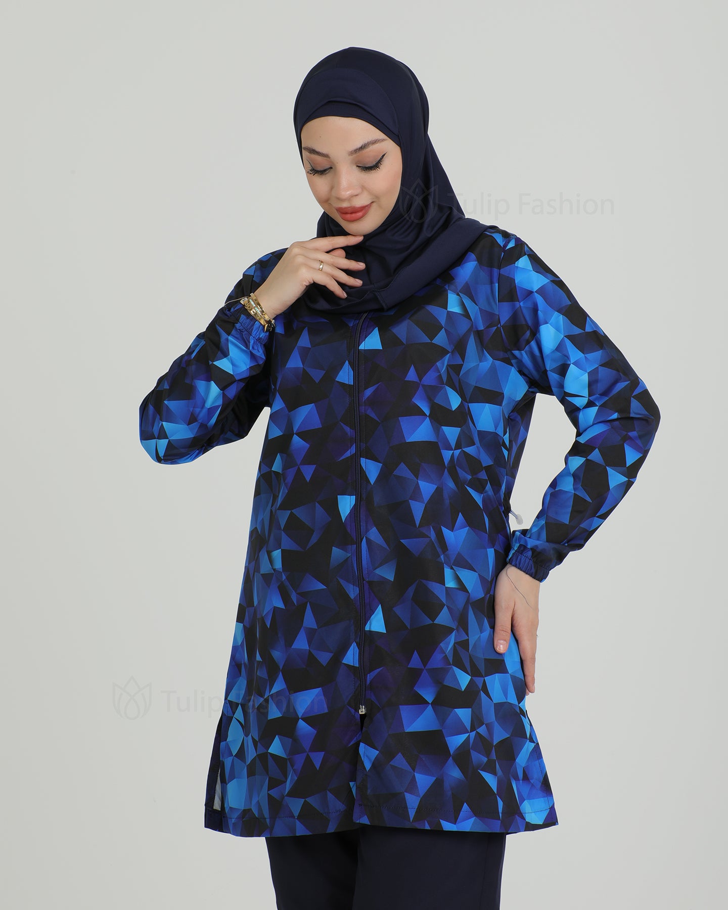 Muslim Swimsuit with hijab - Midnight Blue