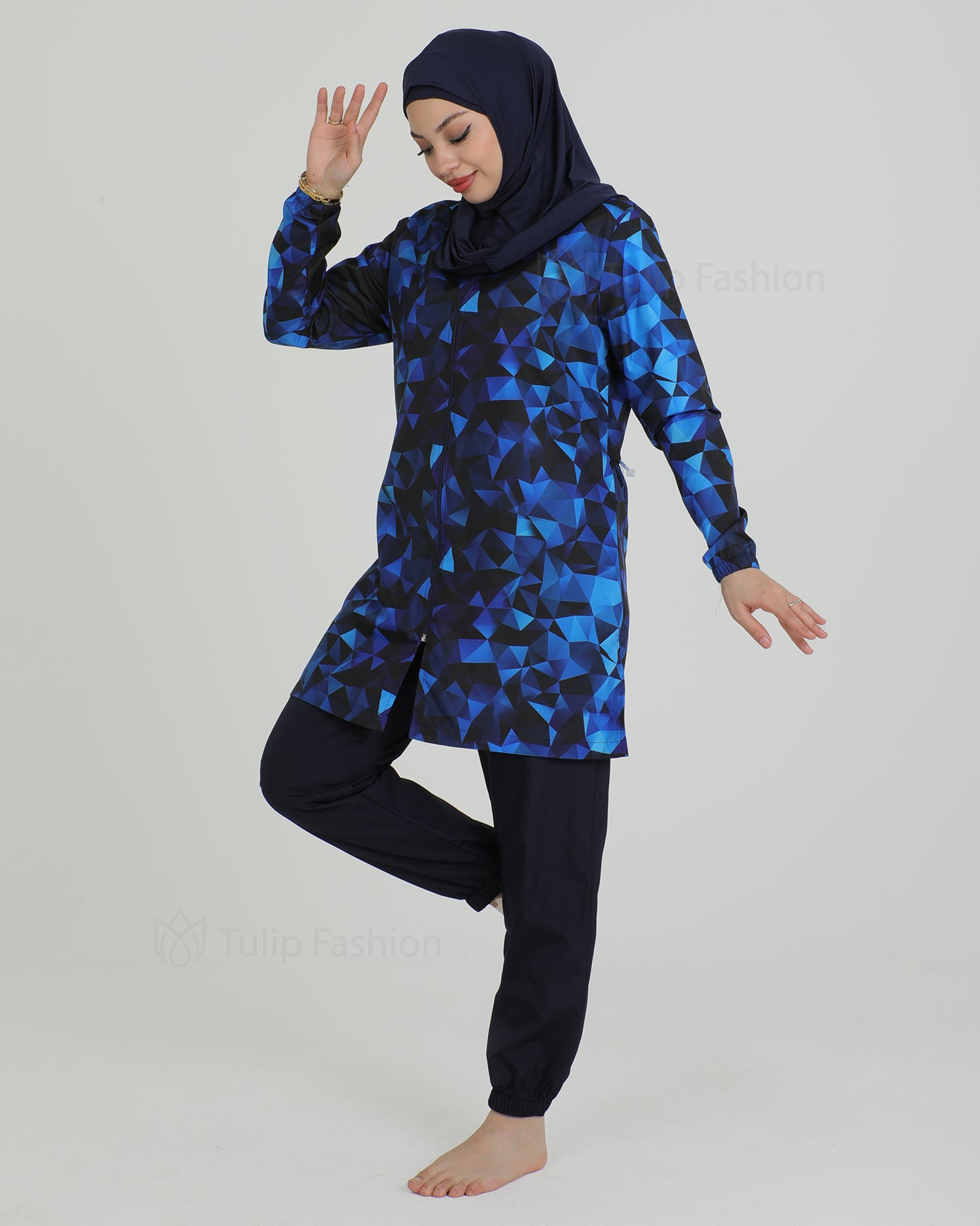 Muslim Swimsuit with hijab - Midnight Blue