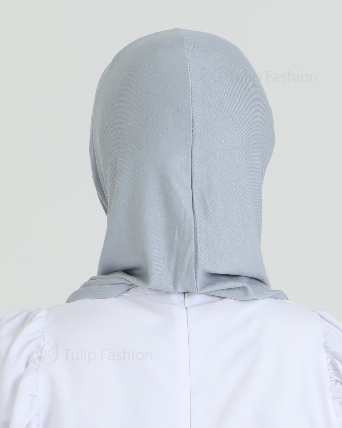 Hijab - Jersey Stripes One Piece - Gray