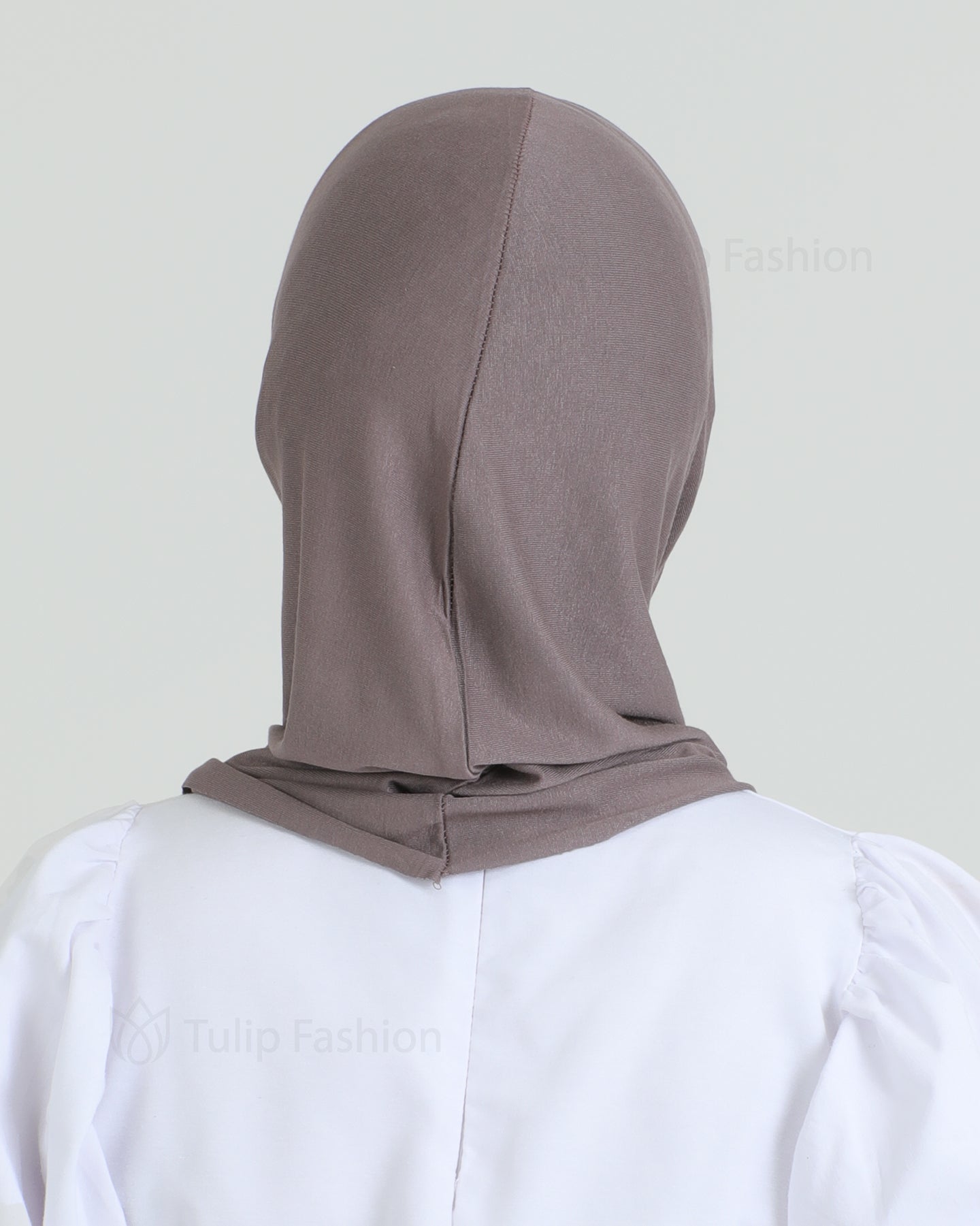 Hijab - Jersey Stripes One Piece - Old Mauve