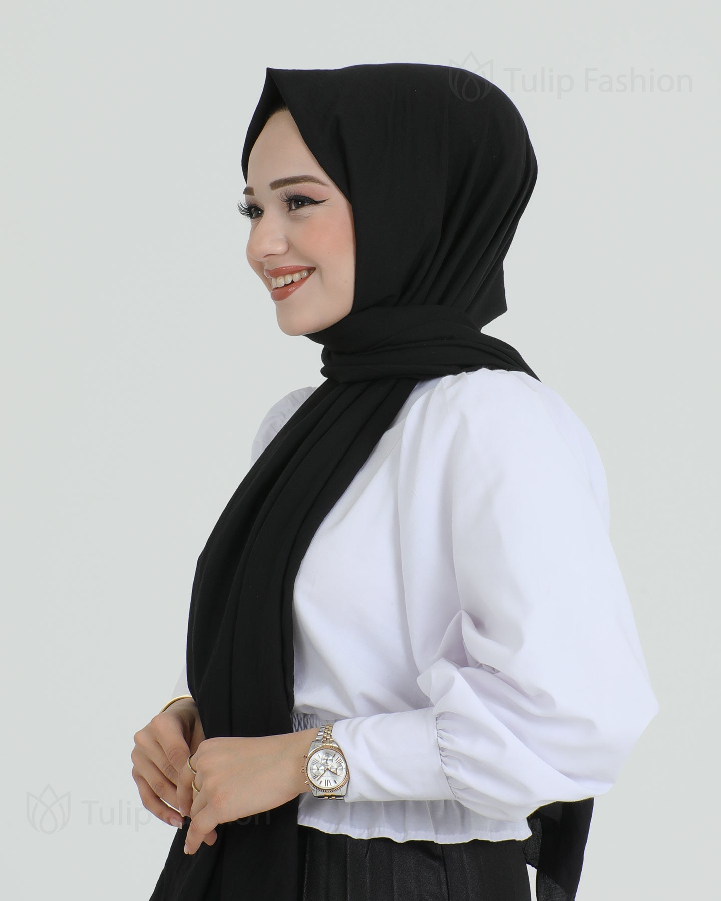 Hijab - Woven - Black