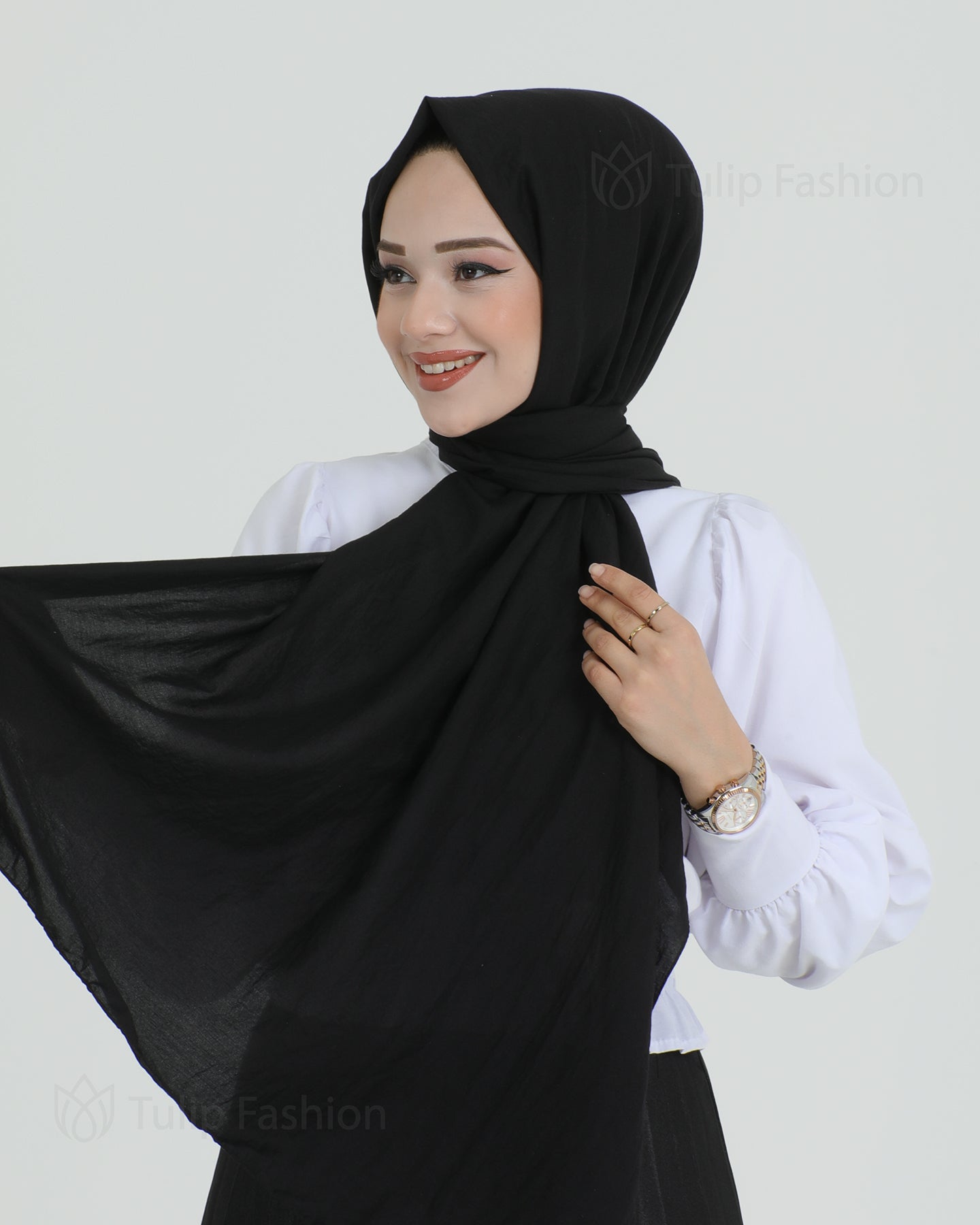 Hijab - Woven - Black