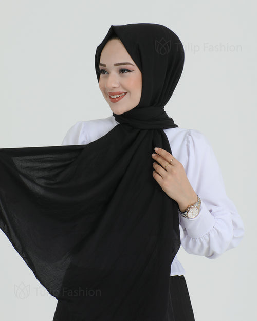 Hijab - Woven - Black