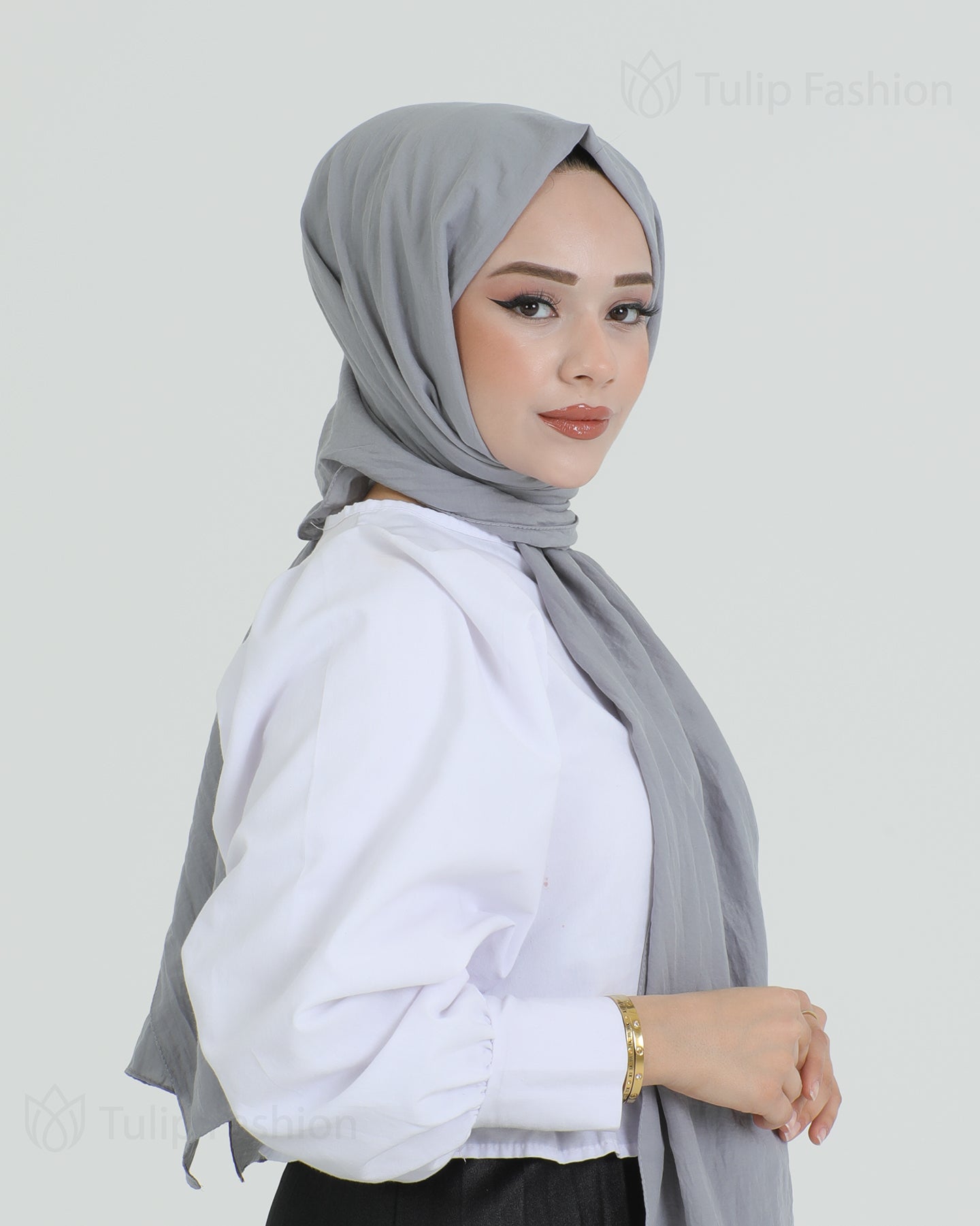 Hijab - Woven - Gray