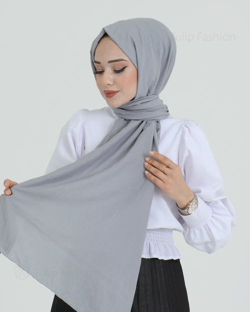 Hijab - Woven - Gray