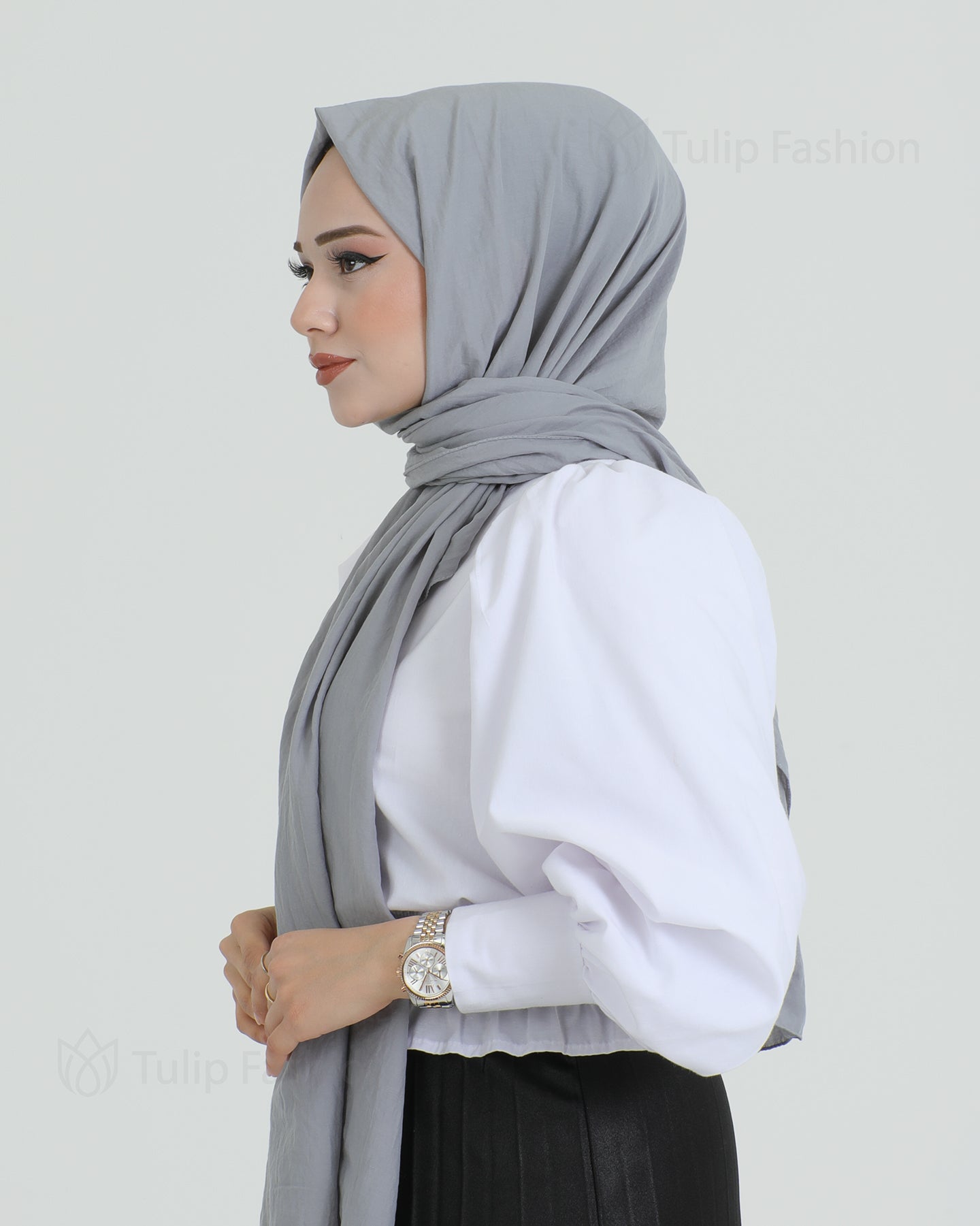 Hijab - Woven - Gray