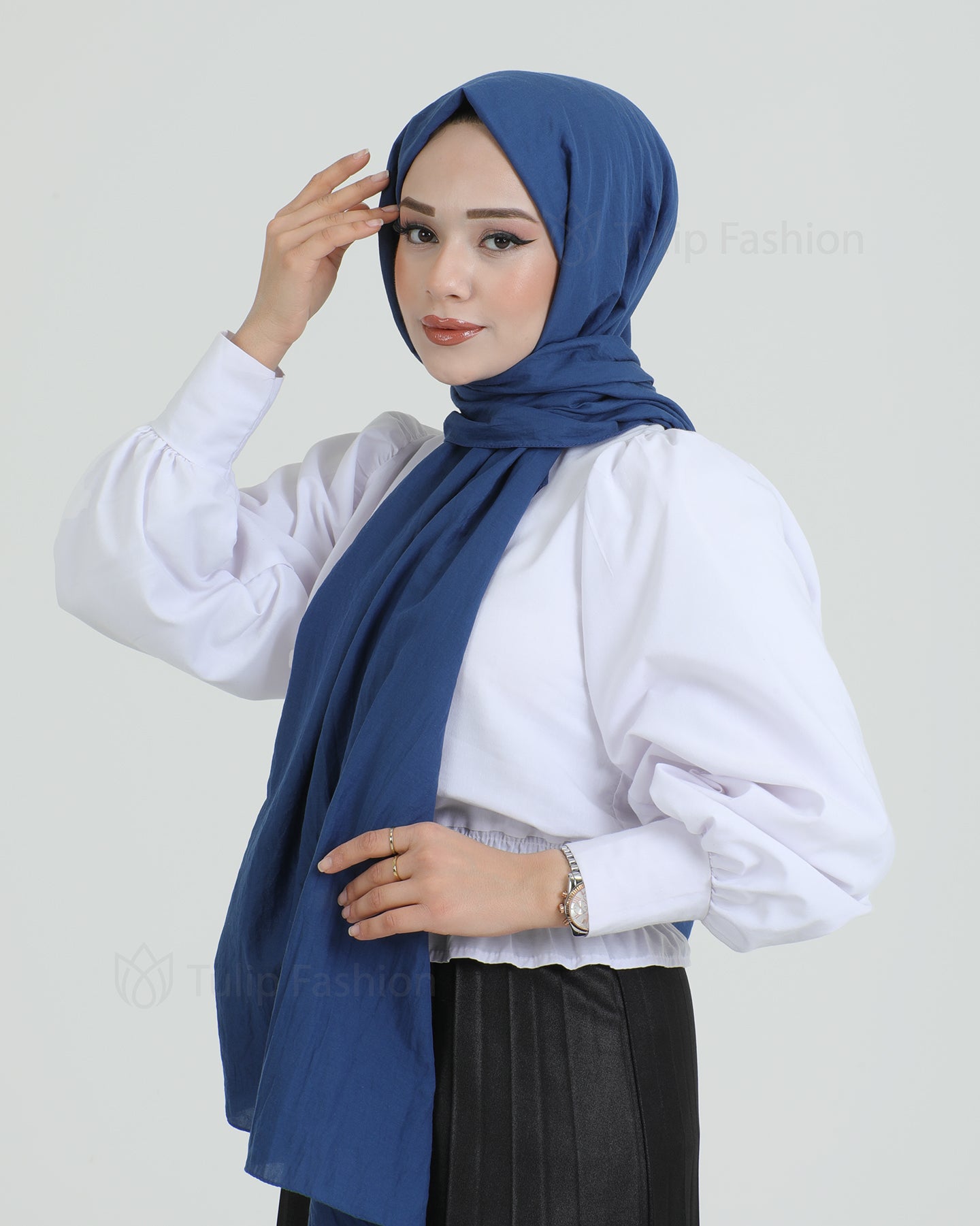 Hijab - Woven - Royal Blue