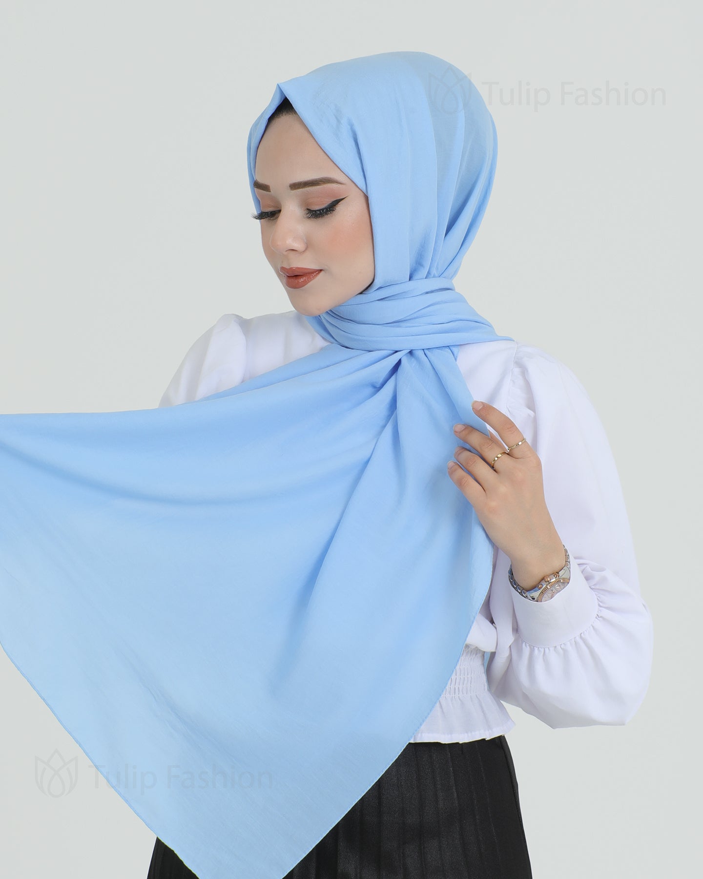 Hijab - Woven - Sky Blue