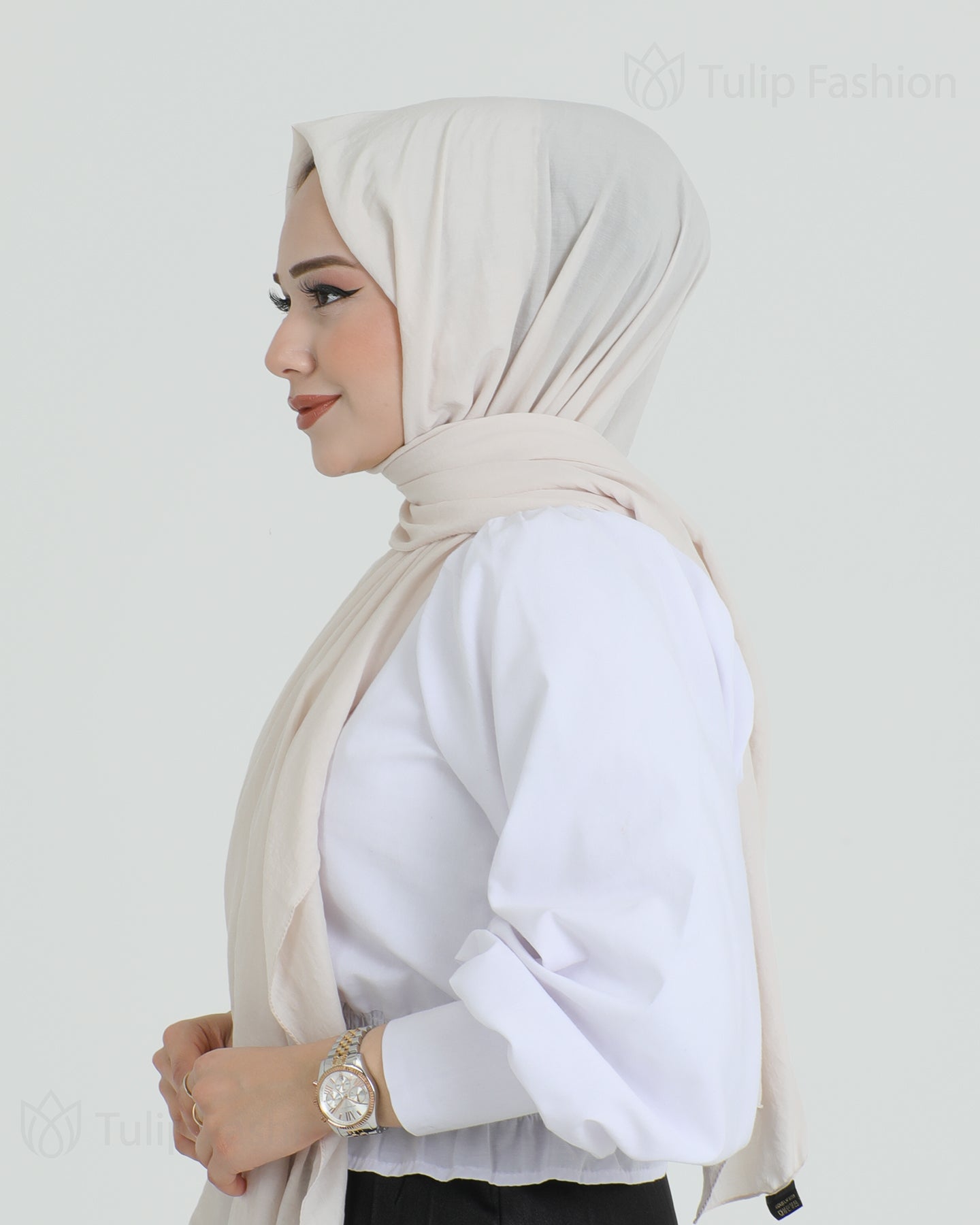 Hijab - Woven - Light Beige