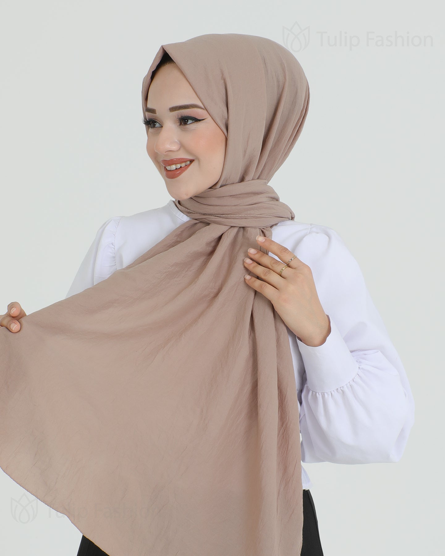 Hijab - Woven - Nude Beige