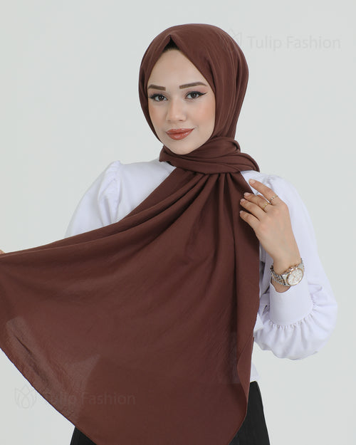 Hijab - Woven - Brown