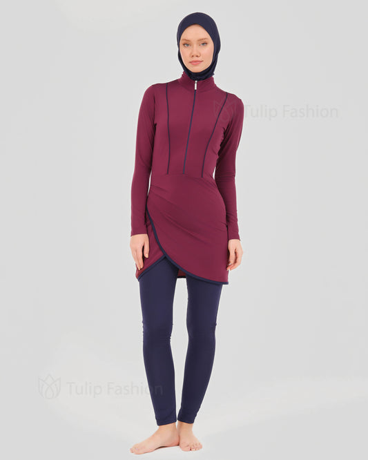 Muslim Swimsuit with hijab - Maroon