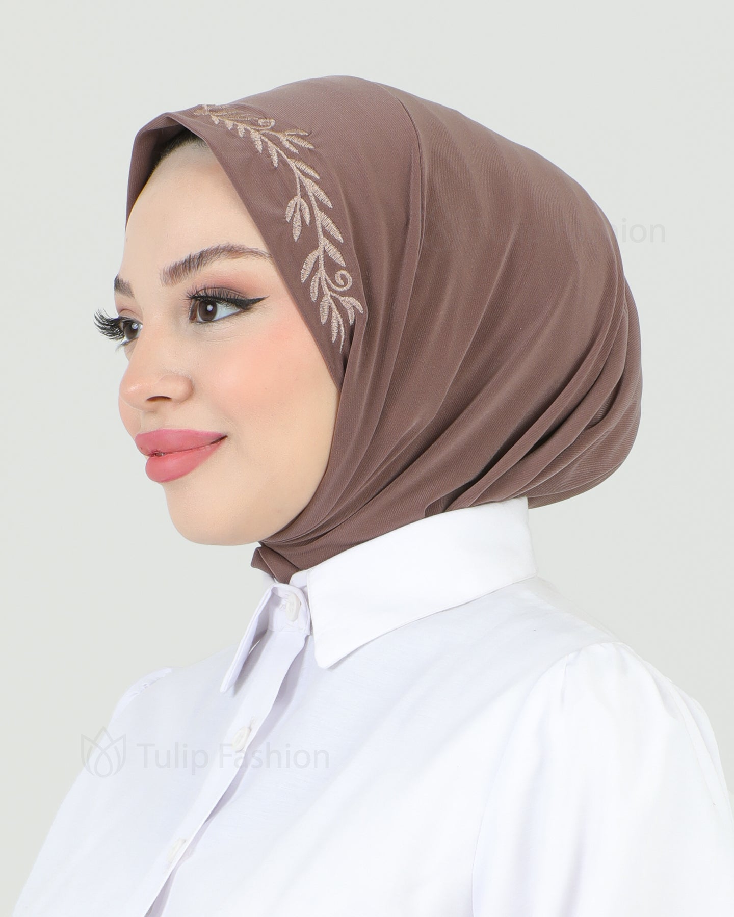 Hijab - Instant Lycra Leaf - Old Mauve