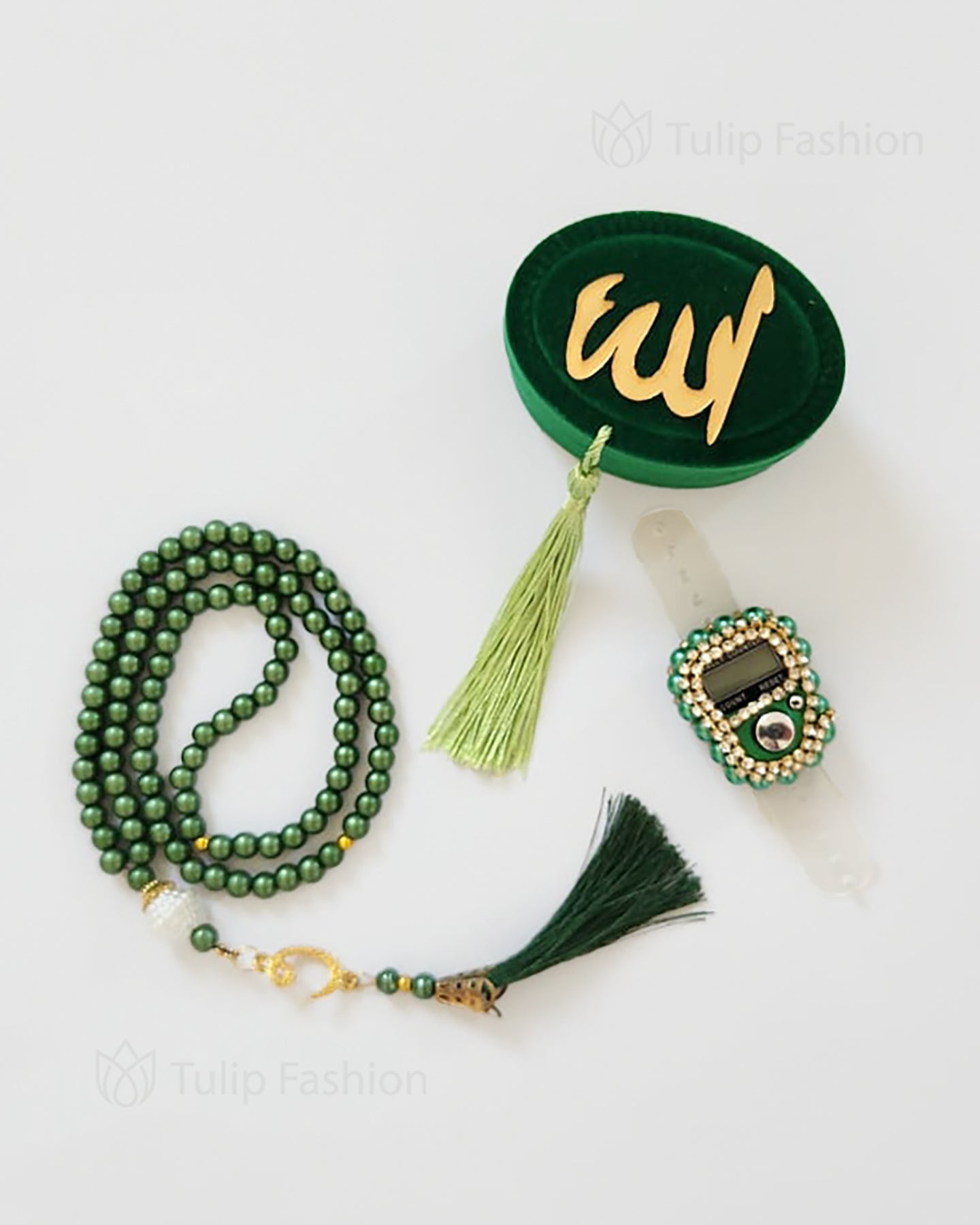 Rosary misbaha 99 beads with digital counter set
